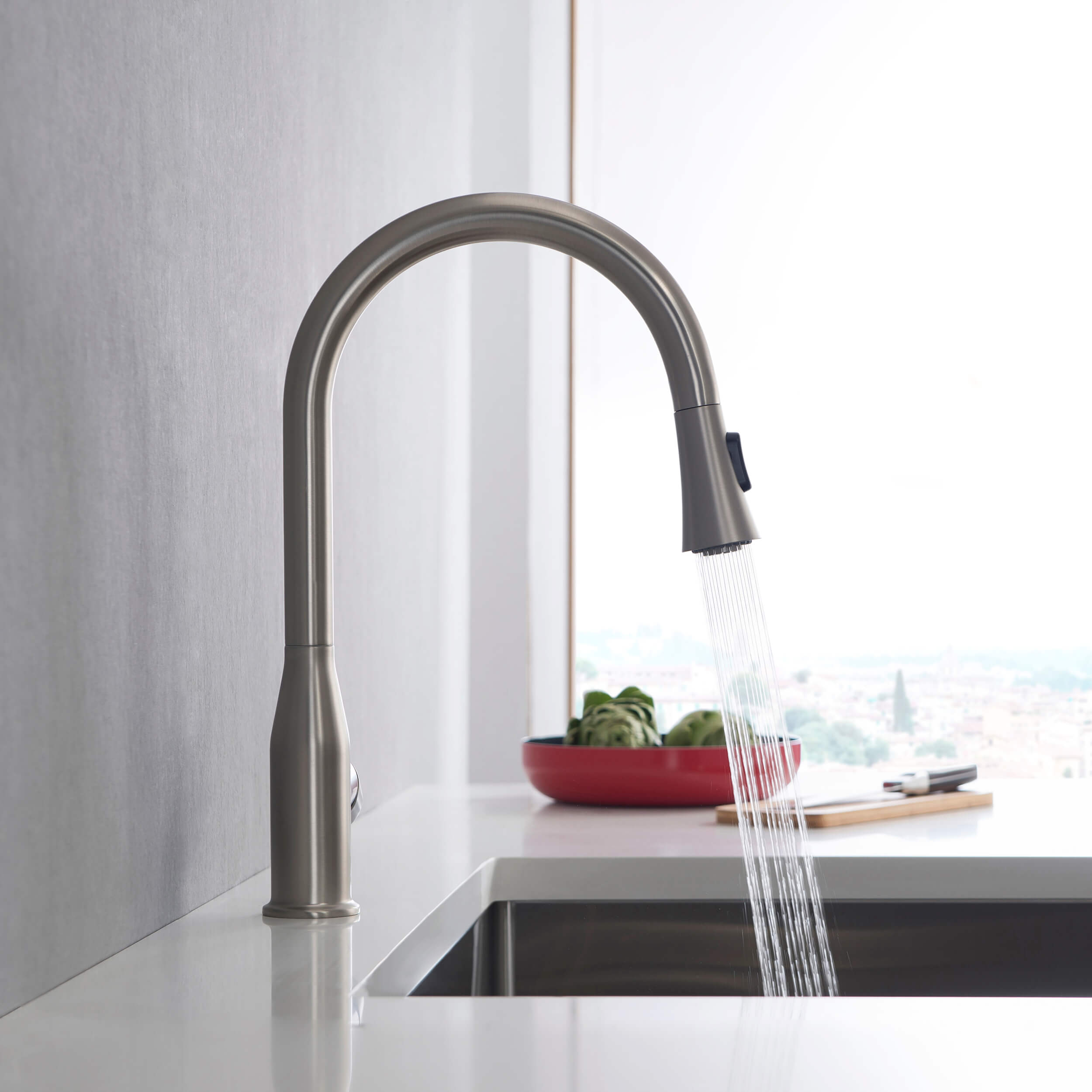 Mesa Single Handle Pull Down Kitchen Sink Faucet - CKF-2005