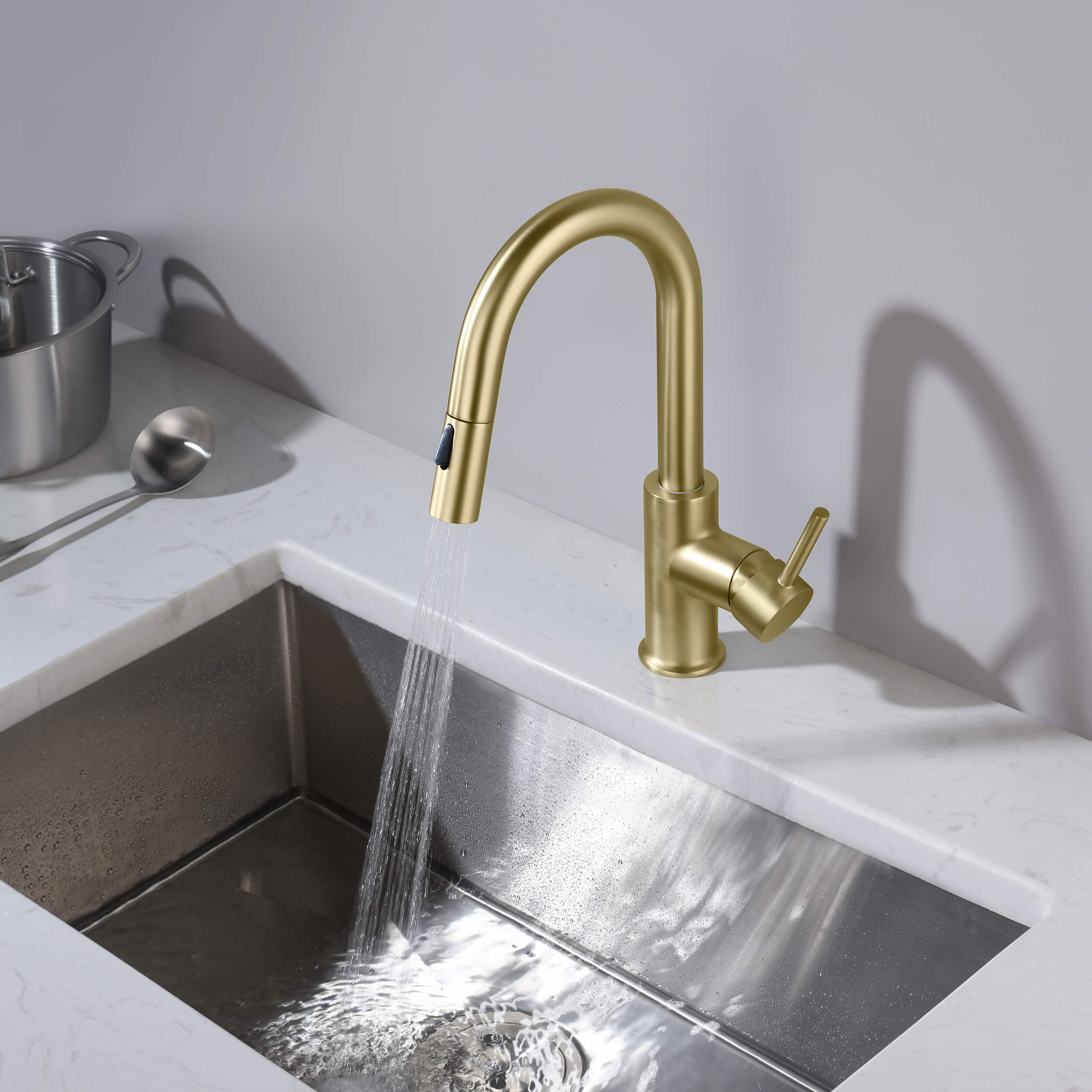 Halo Single Handle Pull Down Kitchen & Bar Sink Faucet - CKF-2011