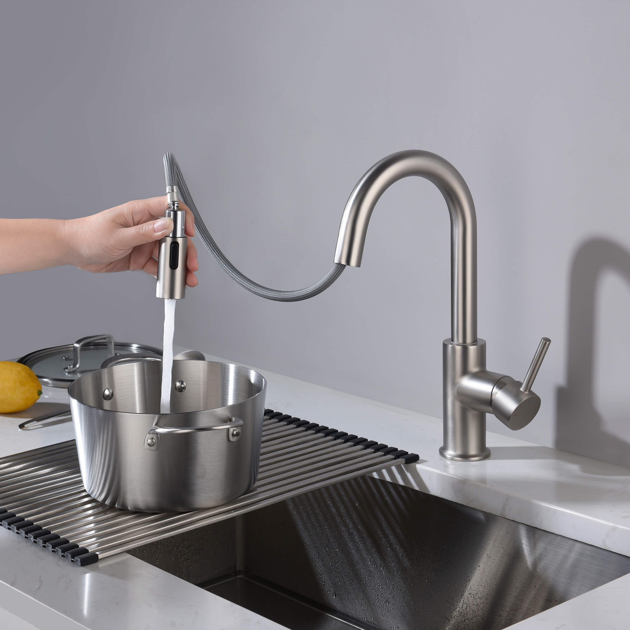 Halo Single Handle Pull Down Kitchen & Bar Sink Faucet - CKF-2011