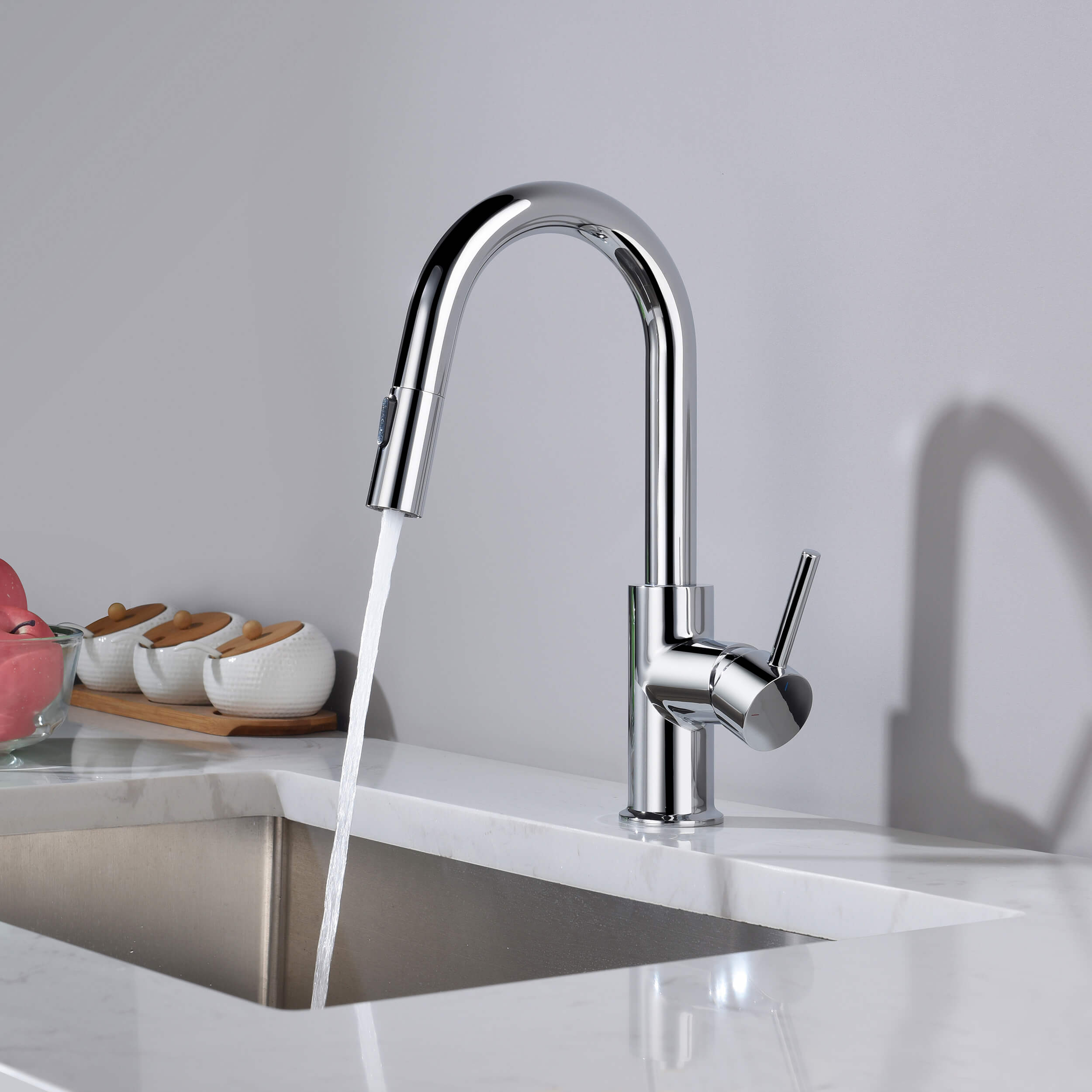 Halo Single Handle Pull Down Kitchen & Bar Sink Faucet - CKF-2011