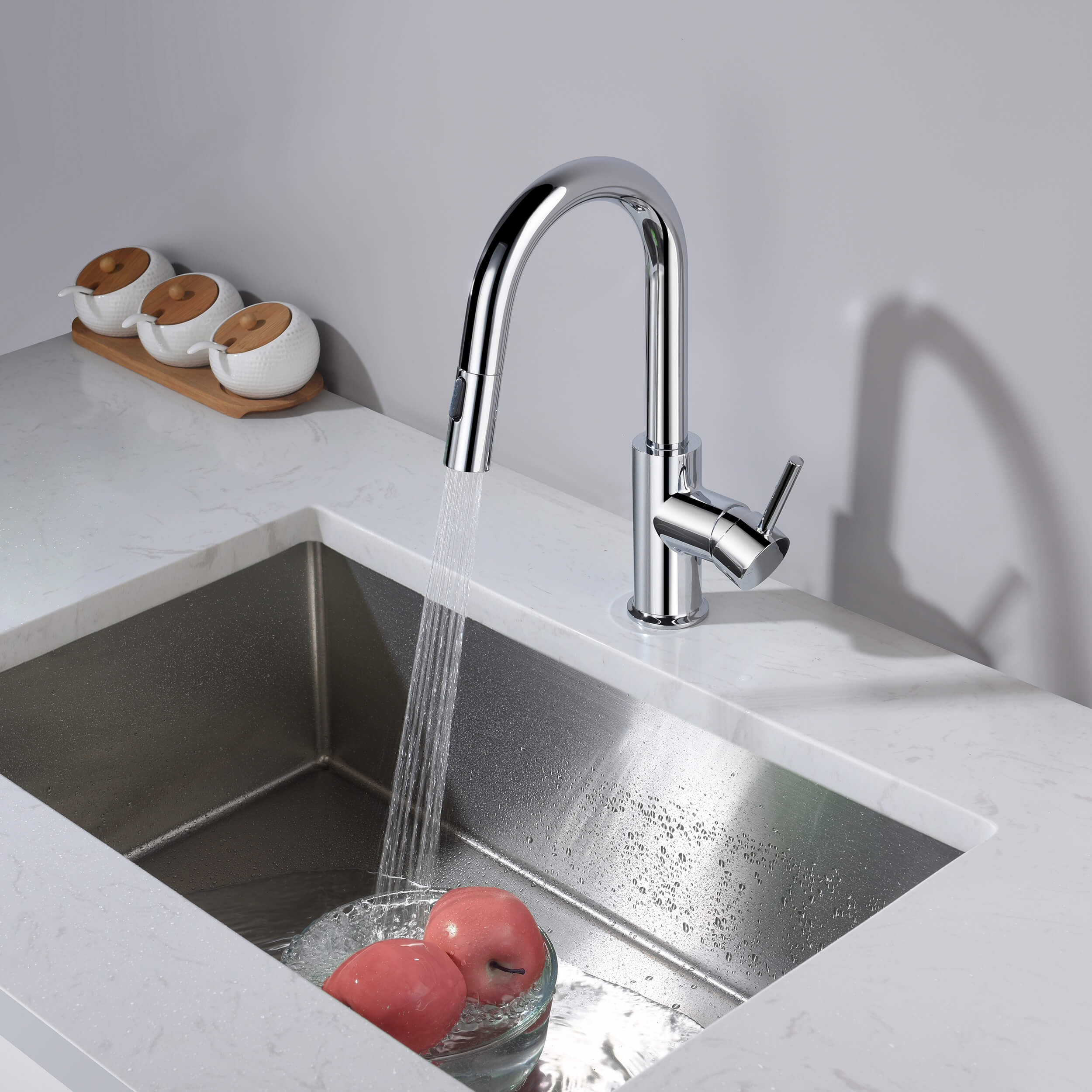 Halo Single Handle Pull Down Kitchen & Bar Sink Faucet - CKF-2011