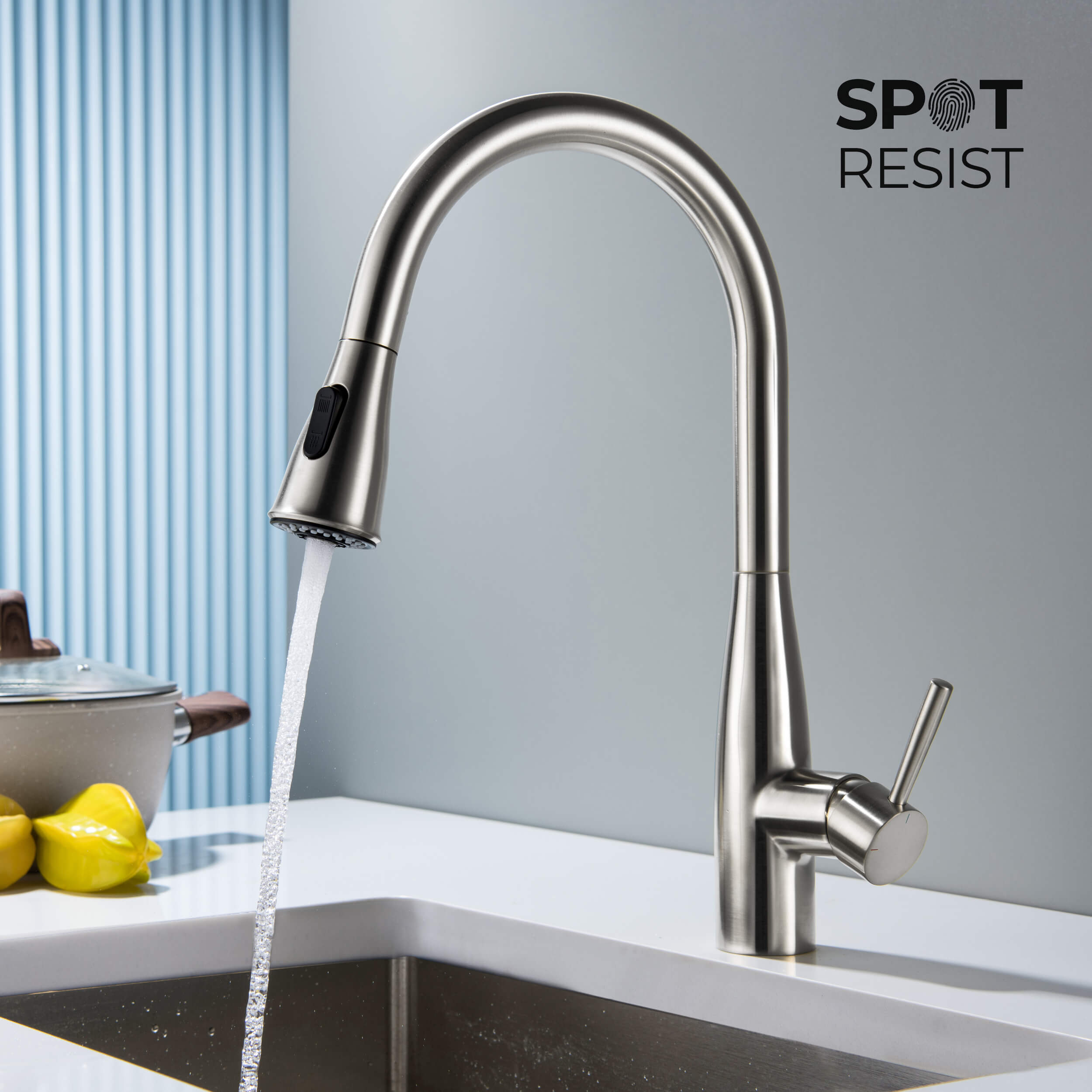 Plano-T Single Handle Pull Down Kitchen Sink Faucet - CKF-2016