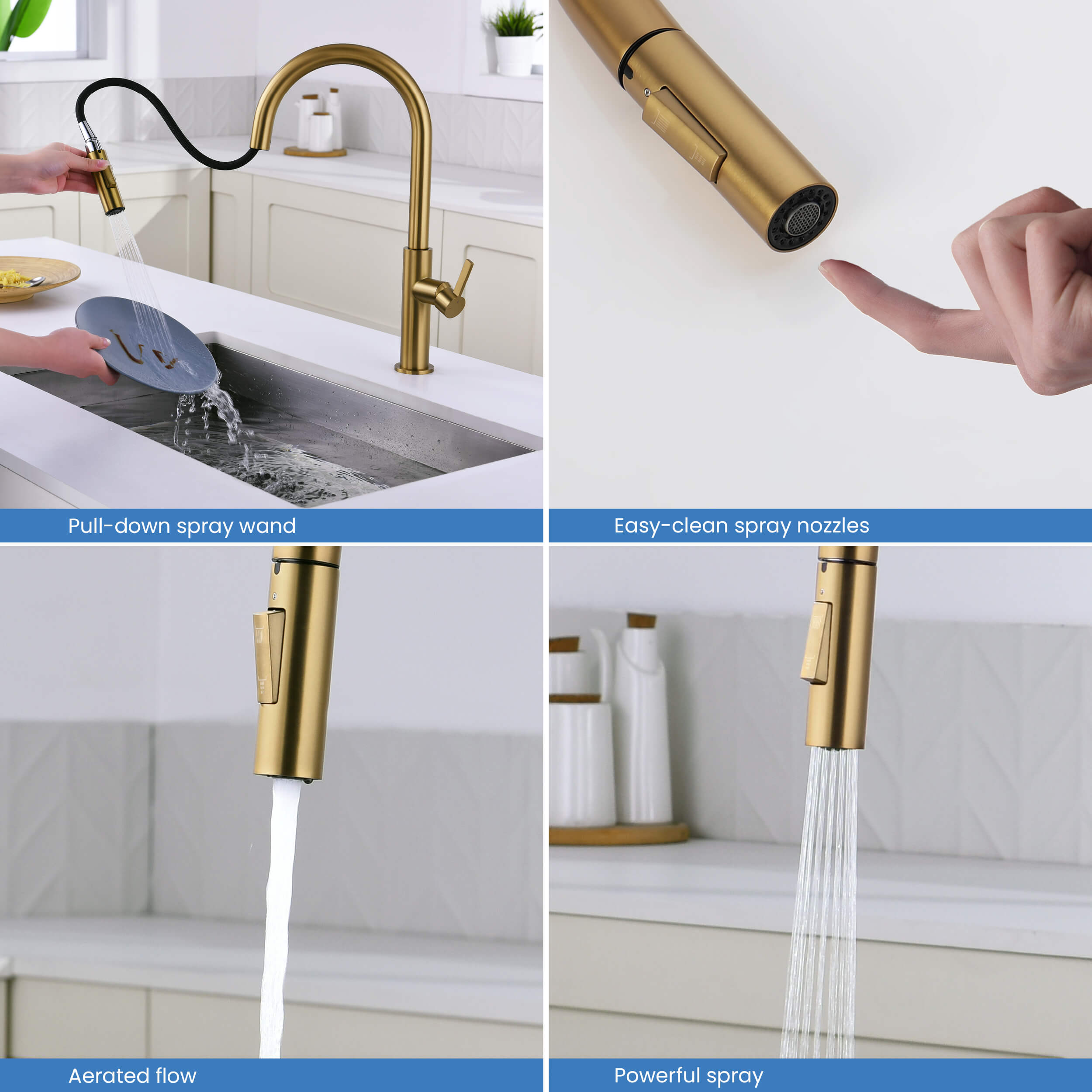 Neo Single Handle Pull Down Kitchen Faucet - CKF-2019