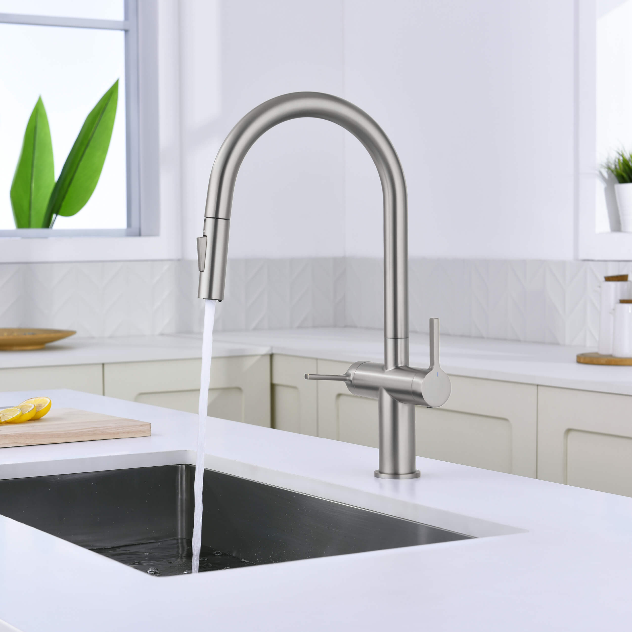 Neo Single Hole Two Handle Pull Down Kitchen Faucet - CKF-2020