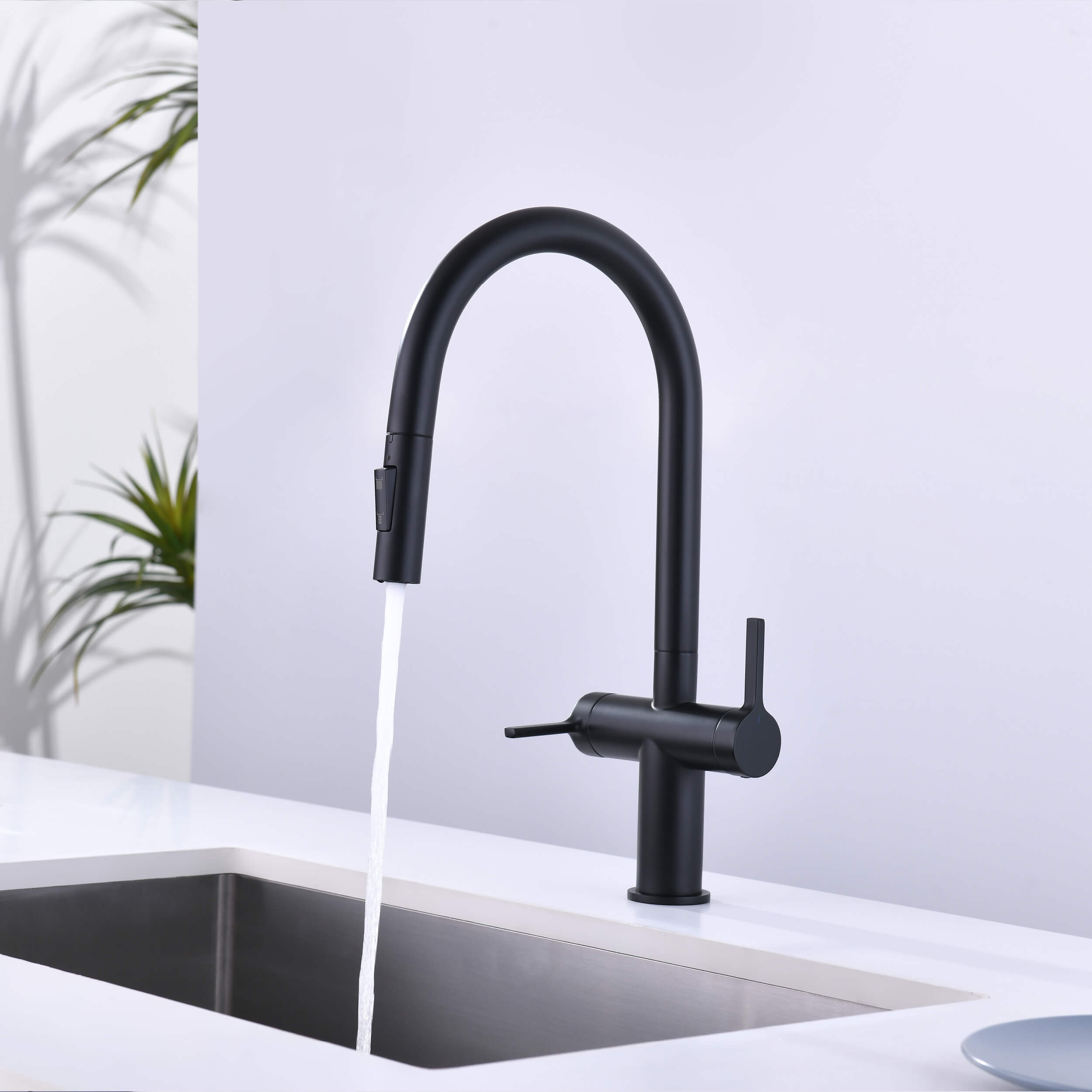 Neo Single Hole Two Handle Pull Down Kitchen Faucet - CKF-2020