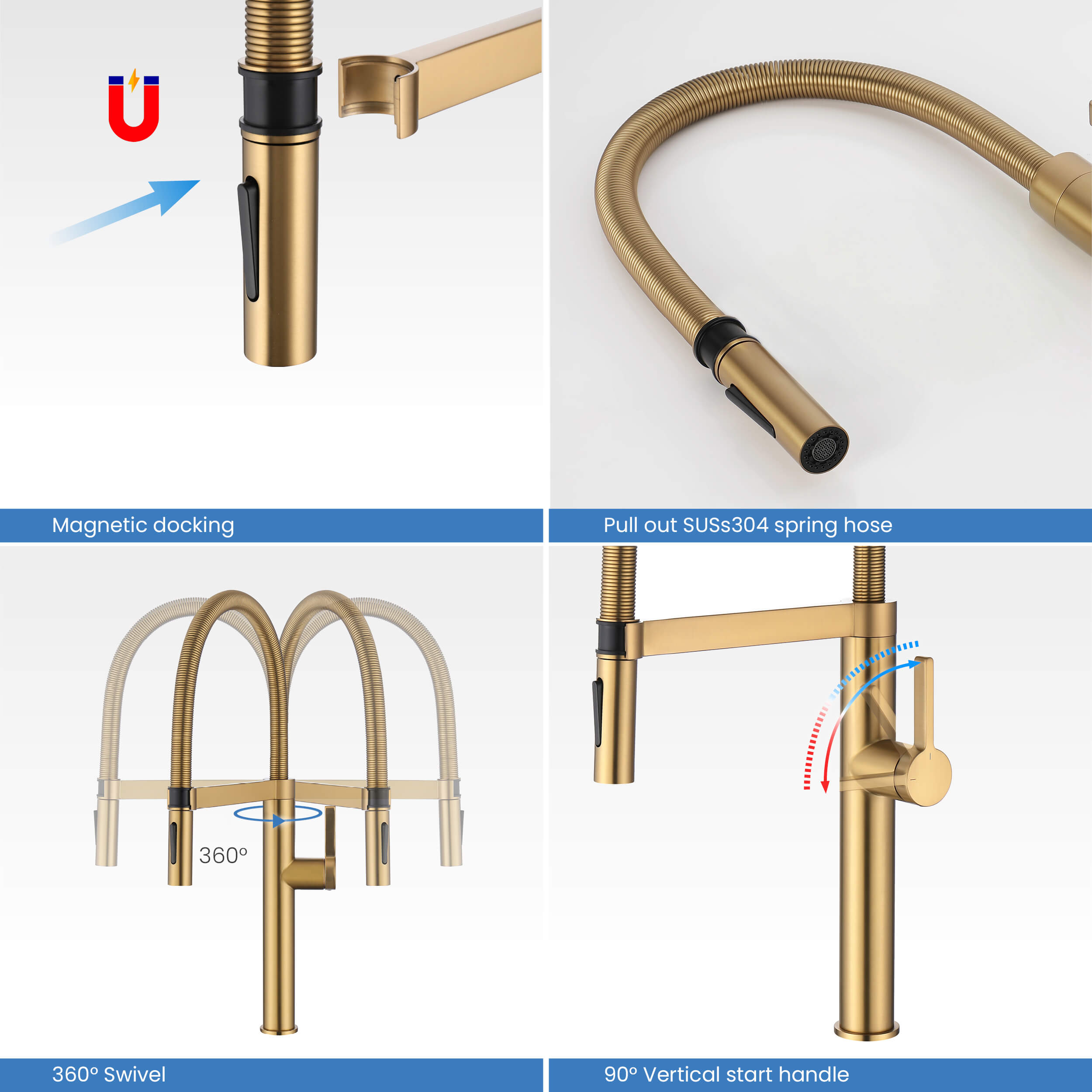 Neo Pro-style Single Handle Kitchen Faucet - CKF-2021