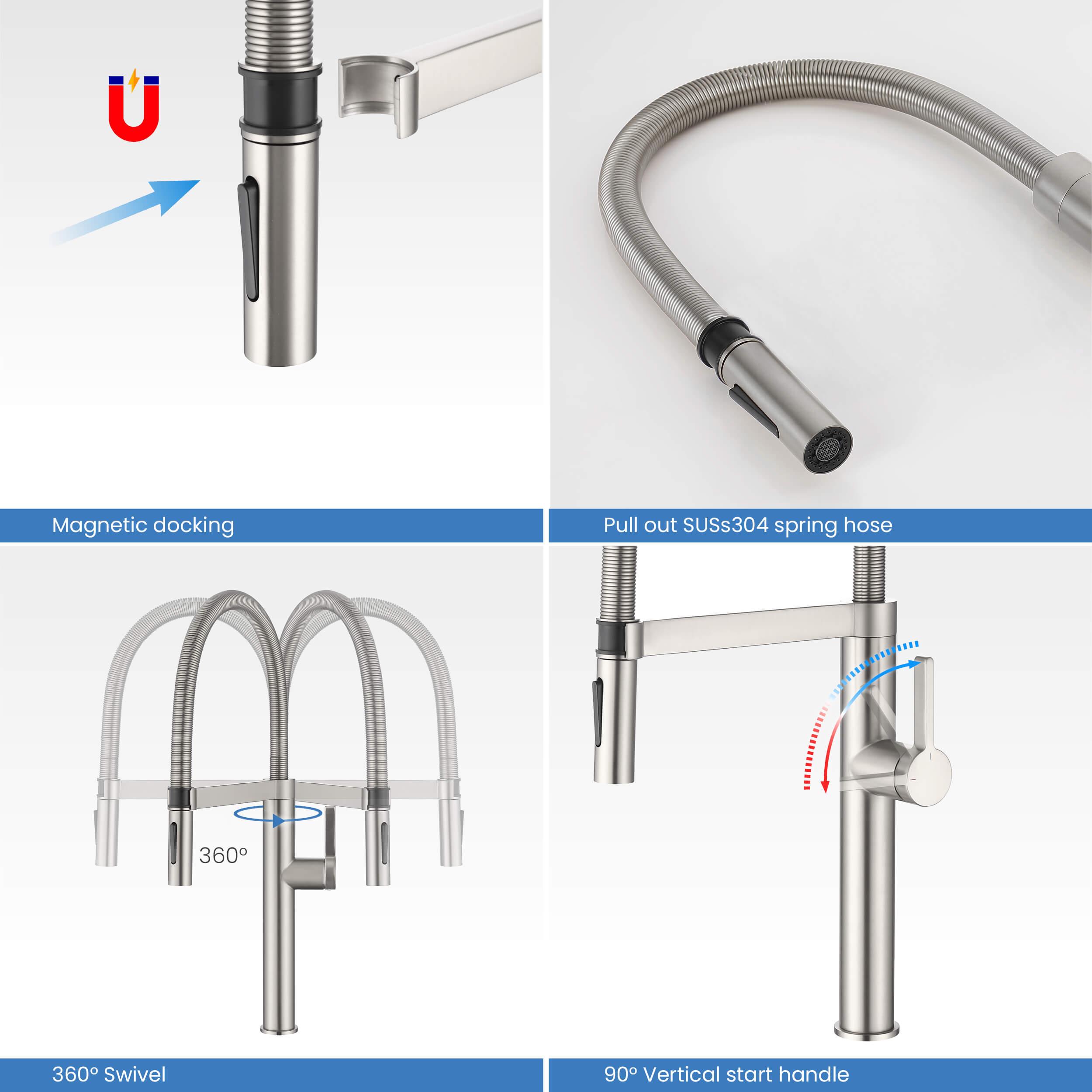 Neo Pro-style Single Handle Kitchen Faucet - CKF-2021