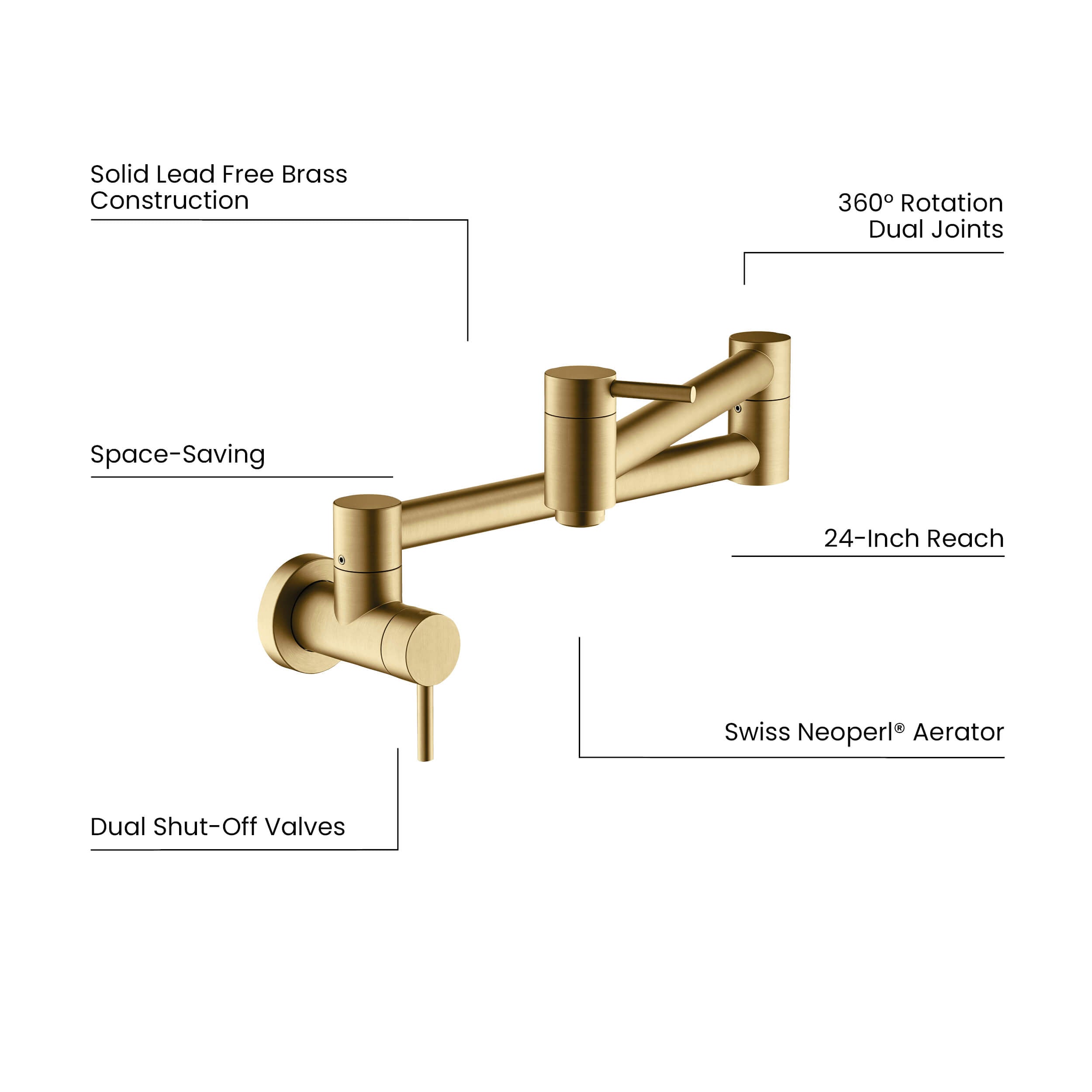 Halo Kitchen Pot Filler - CPF-601