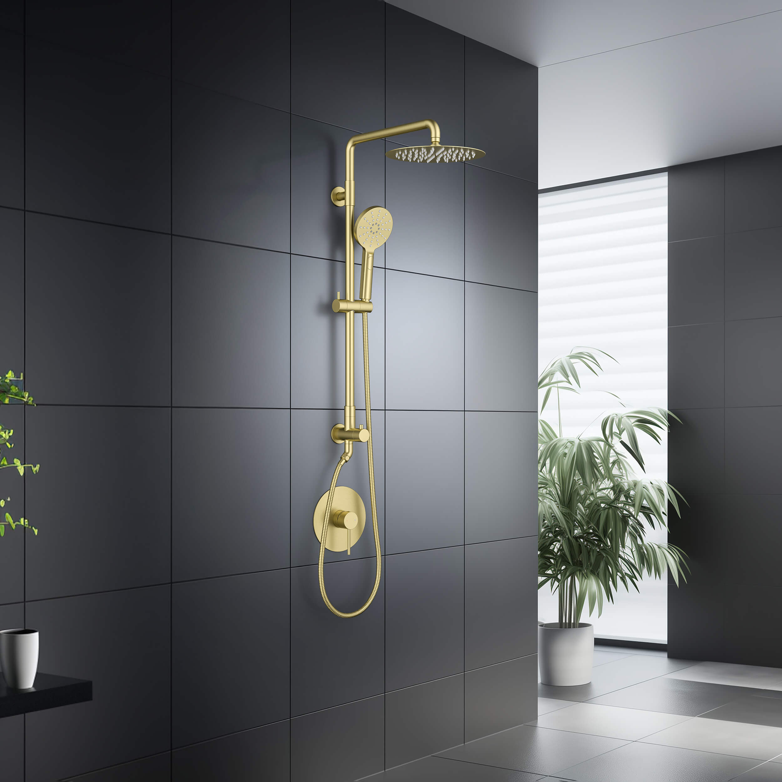 Halo Pressure Balanced 2-Function Wall Mount Shower Column with Rough In Valve - CSC-4103