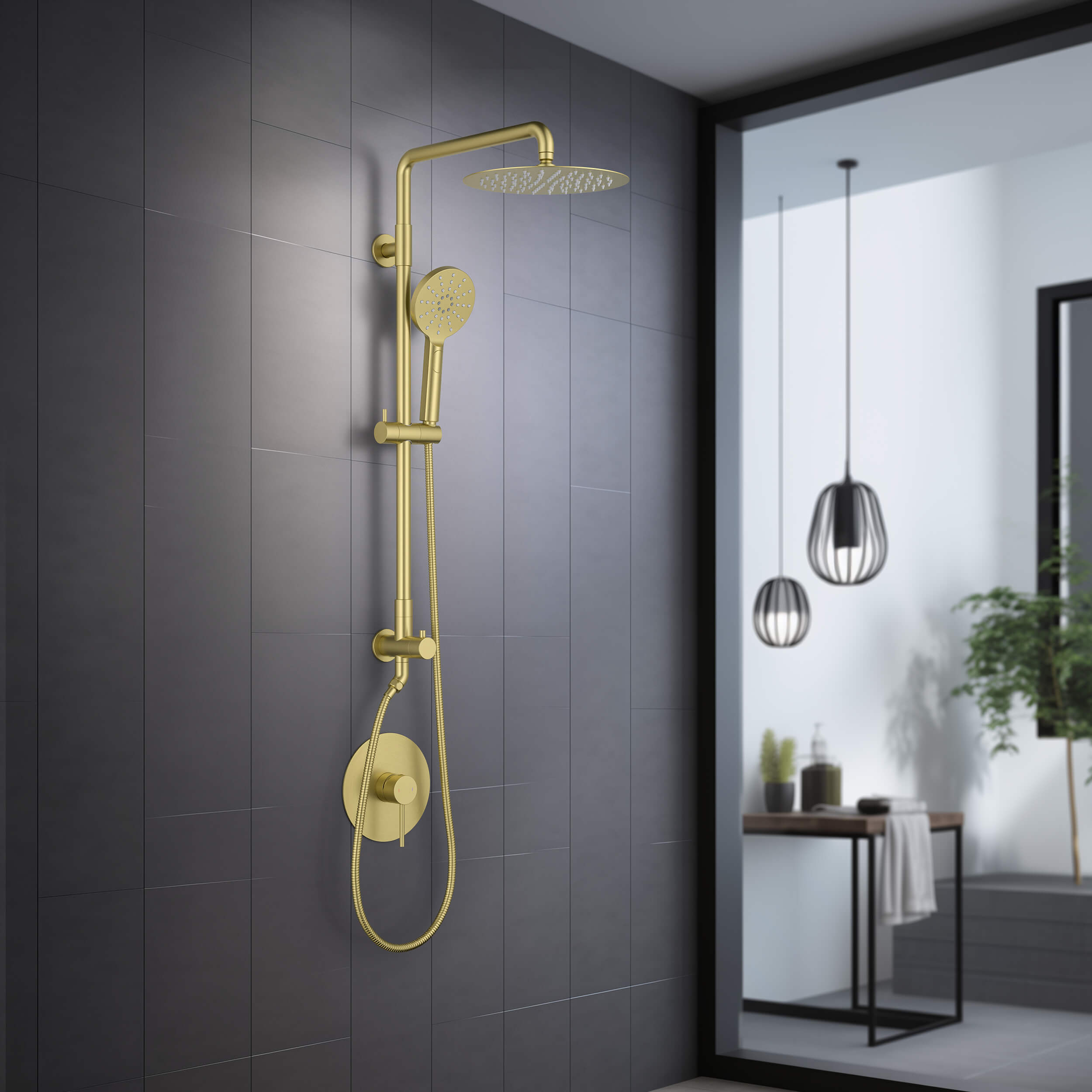 Halo Pressure Balanced 2-Function Wall Mount Shower Column with Rough In Valve - CSC-4103