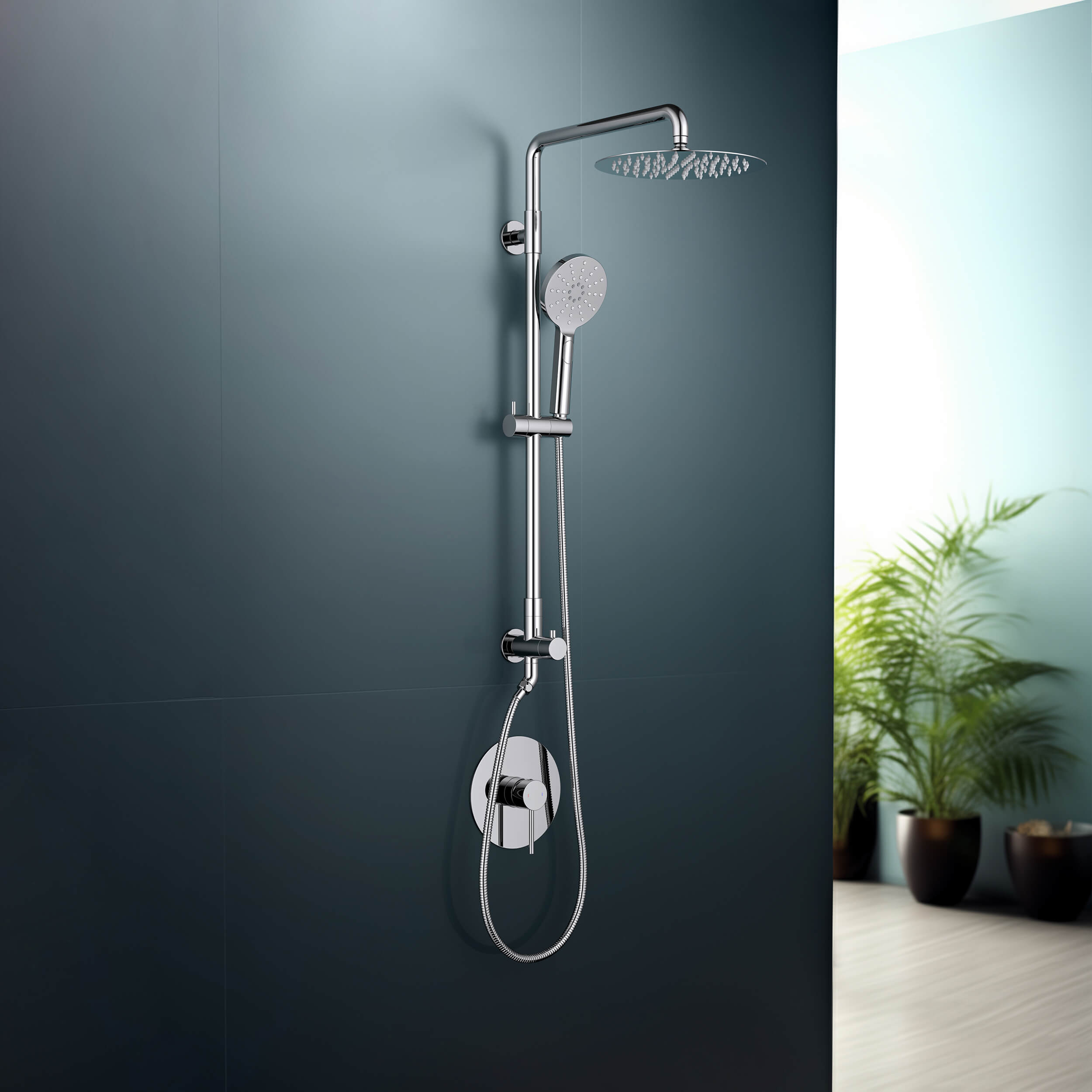 Halo Pressure Balanced 2-Function Wall Mount Shower Column with Rough In Valve - CSC-4103