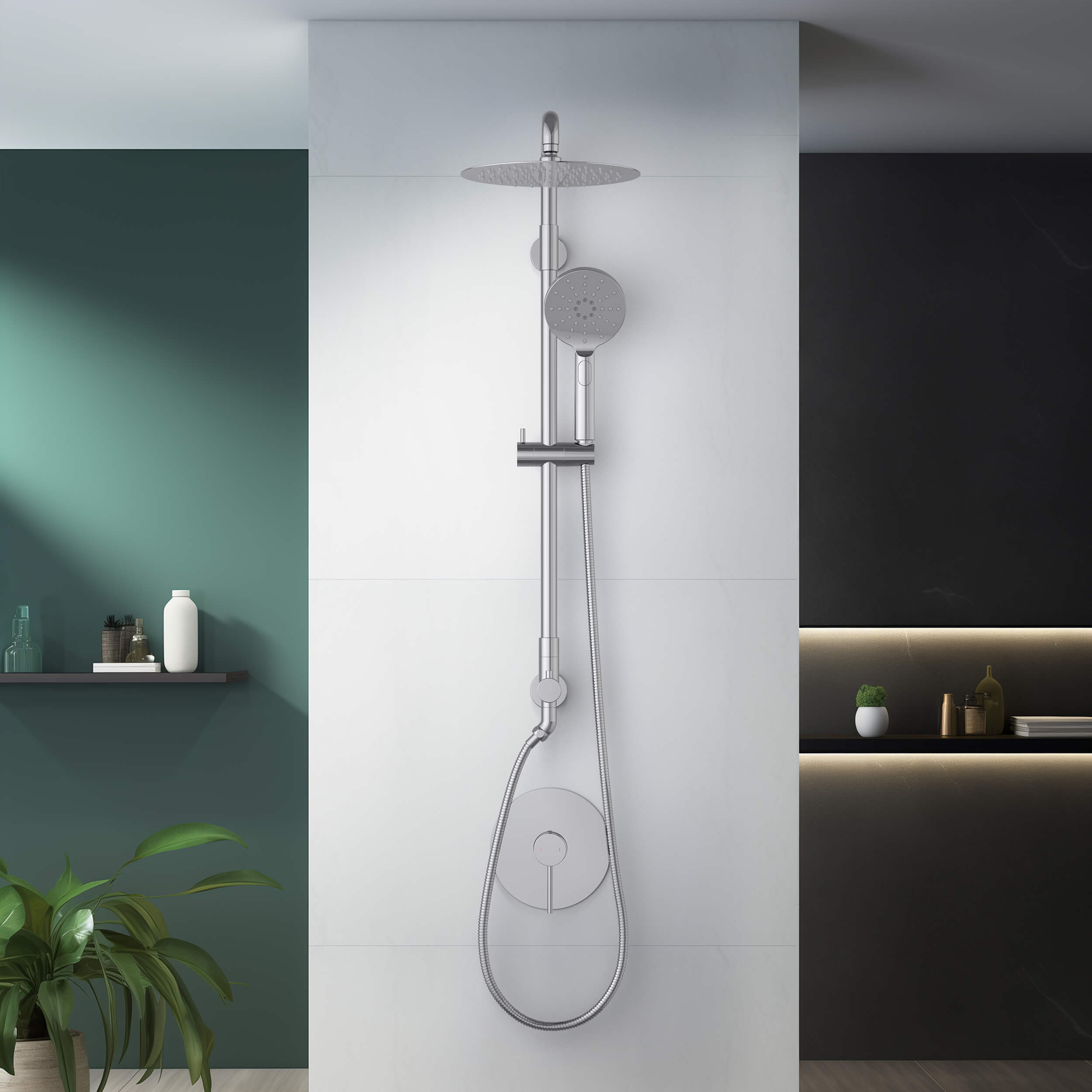 Halo Pressure Balanced 2-Function Wall Mount Shower Column with Rough In Valve - CSC-4103