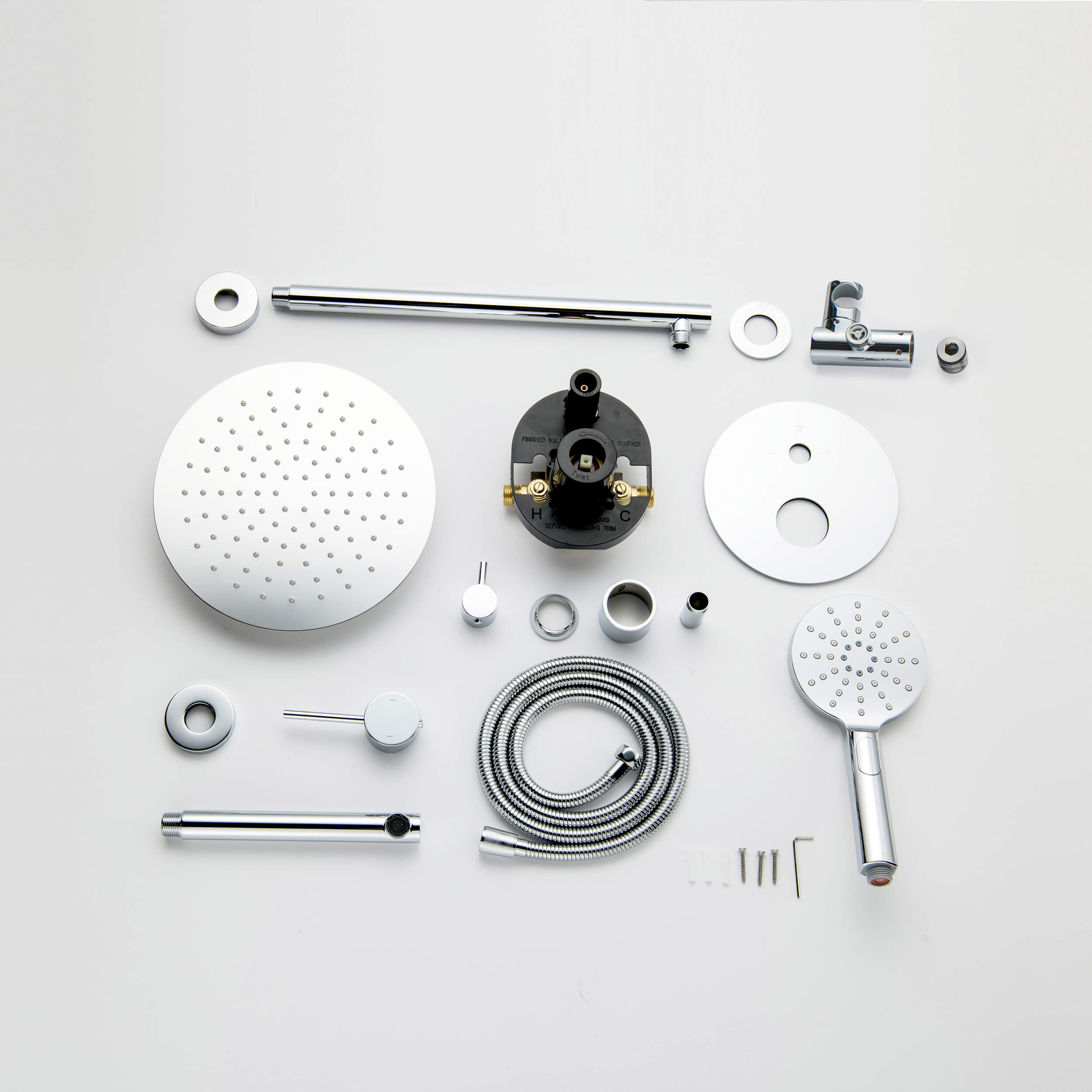 Halo Pressure Balanced 3-Function Wall Mount Shower System with Rough-In Valve - CSF-4004