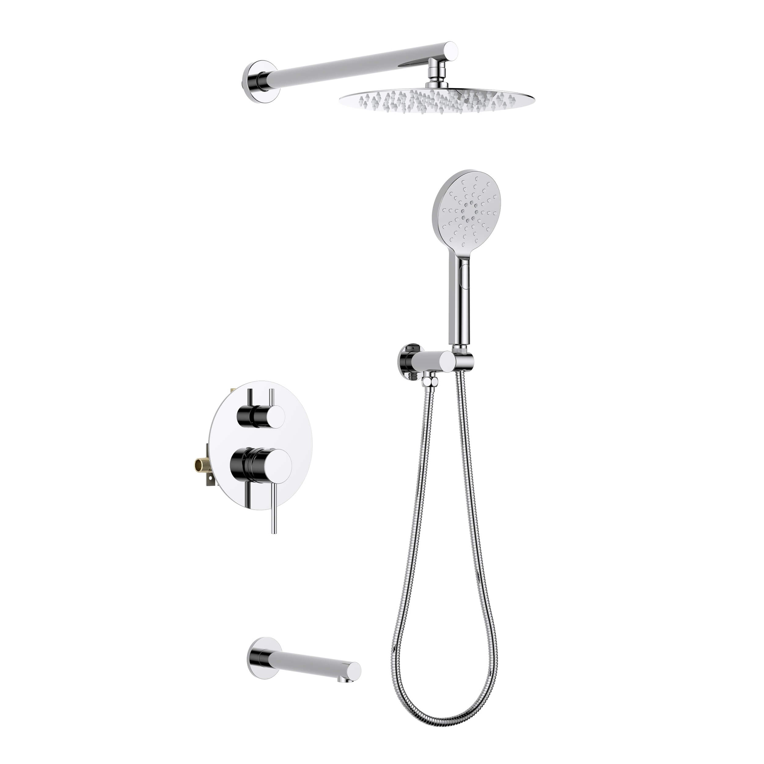 Halo Pressure Balanced 3-Function Wall Mount Shower System with Rough-In Valve - CSF-4004
