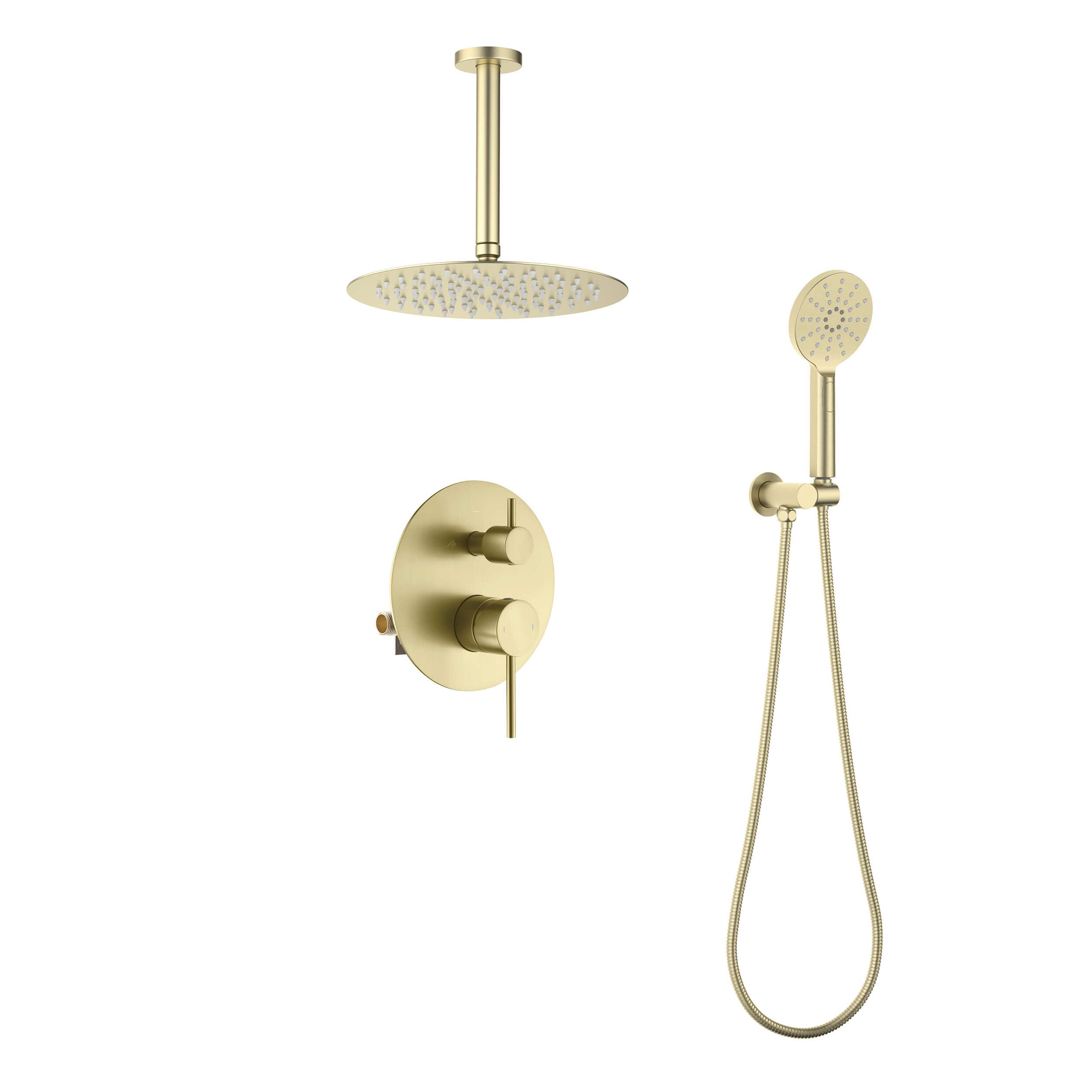 Halo Pressure Balanced 2-Function Ceiling Mount Shower System with Rough-in Valve - CSF-4008