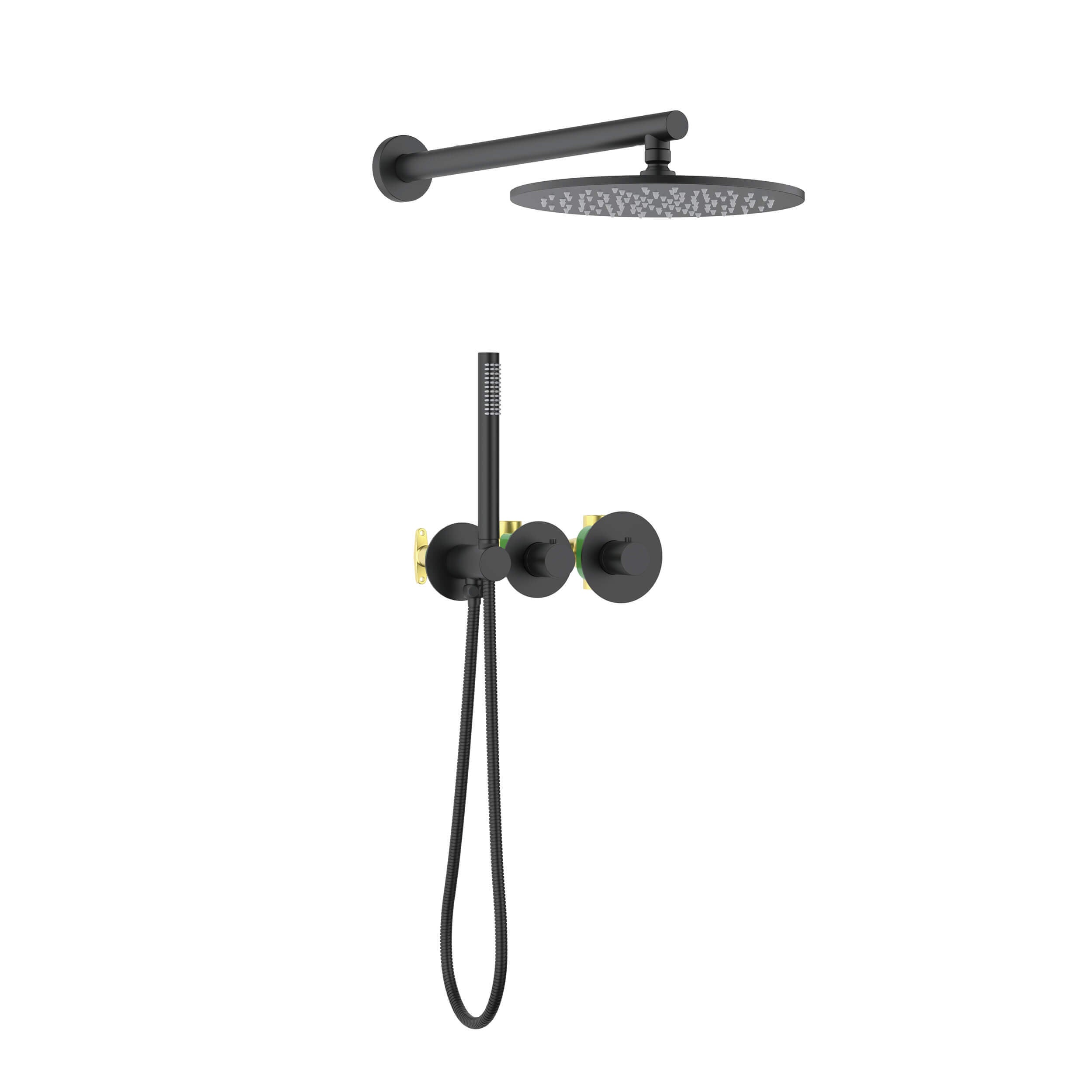 Halo 2-Function Thermostatic Wall Mount Shower System with Rough-in Valve - CSF-4010