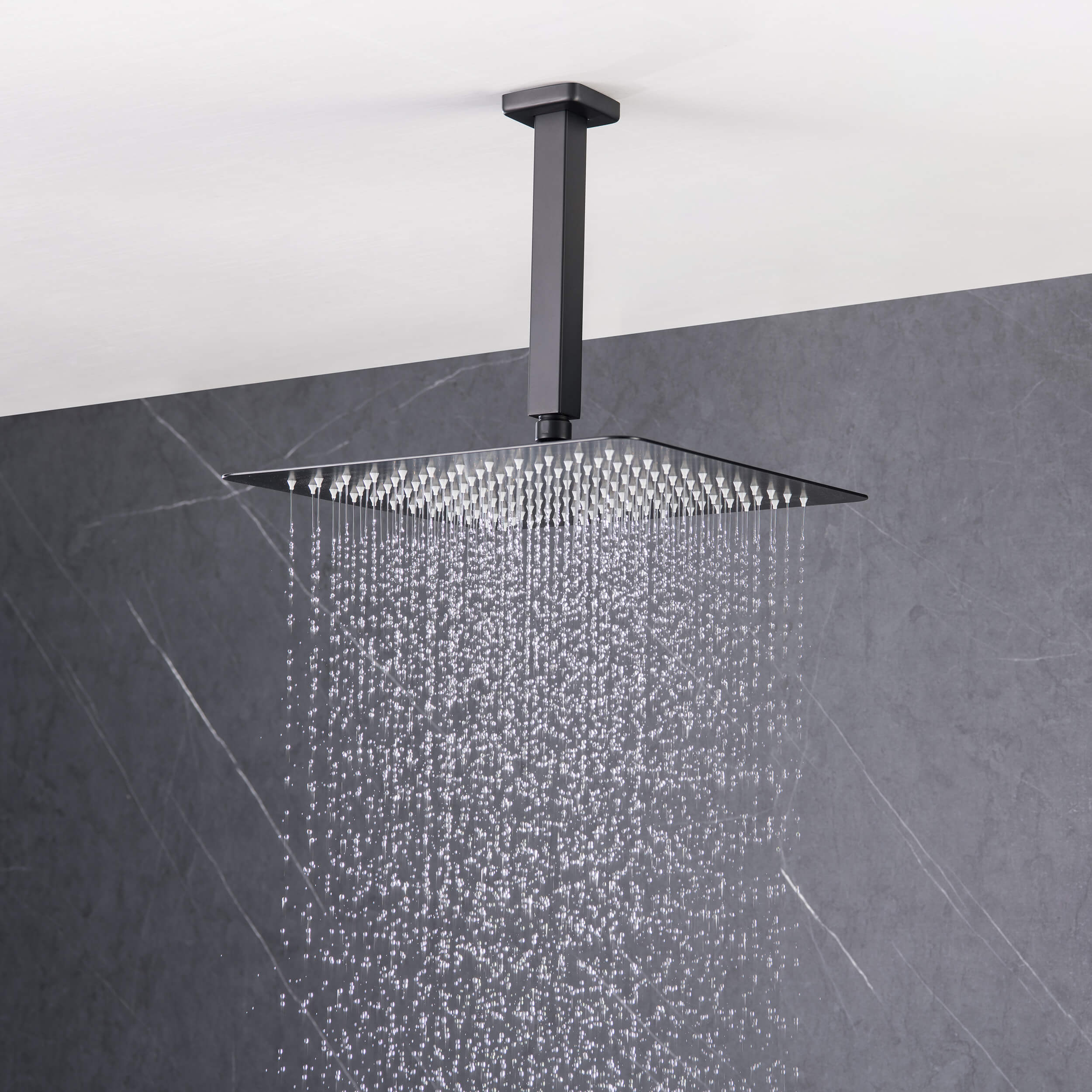 Quadra Pressure Balanced 3-Function Ceiling Mount Shower System with Rough-In Valve - CSF-4013