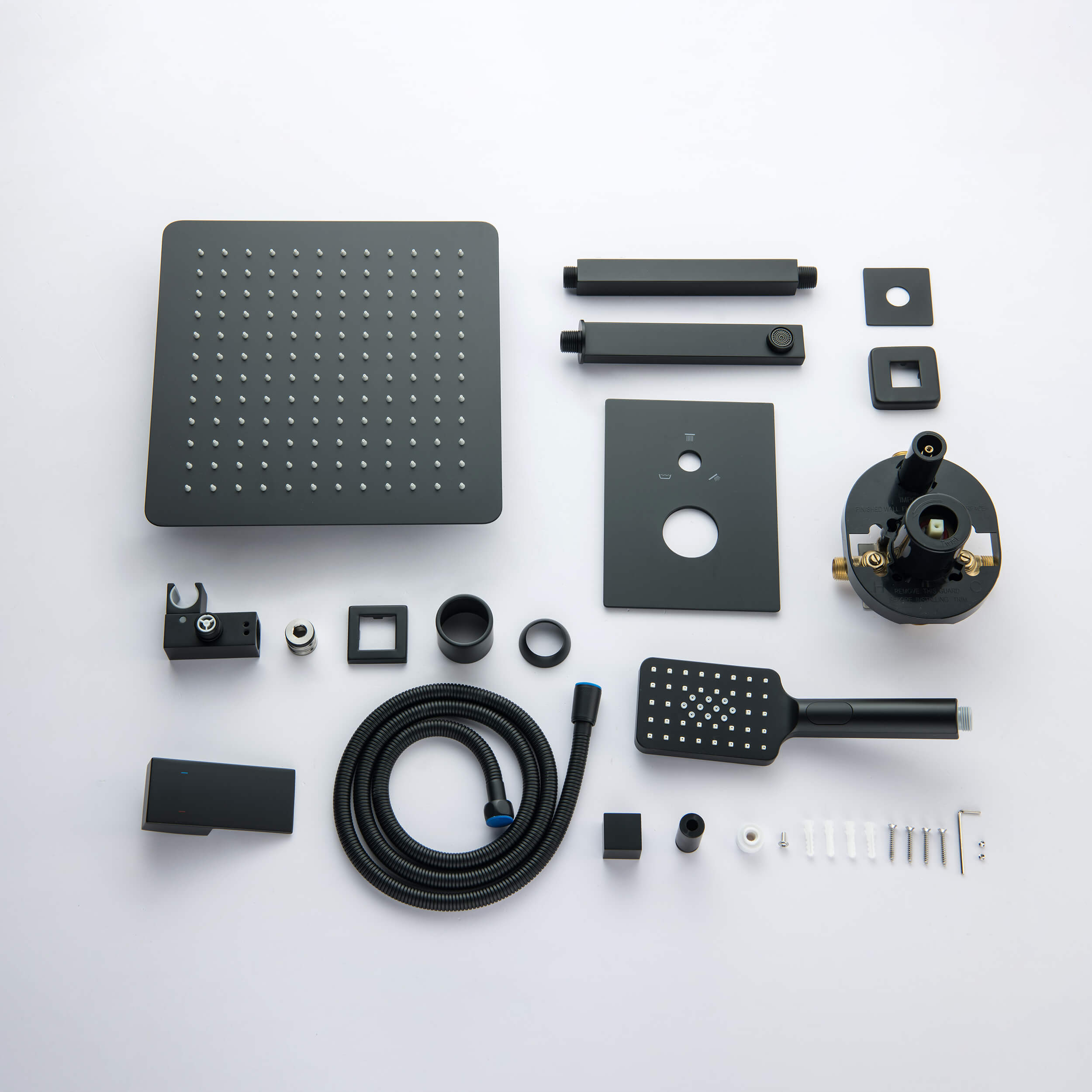 Quadra Pressure Balanced 3-Function Ceiling Mount Shower System with Rough-In Valve - CSF-4013