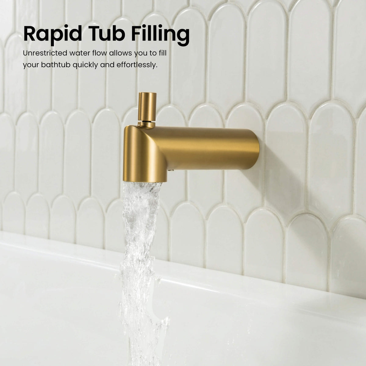 Halo Single Function Pressure Balanced Complete Shower Faucet Set with Tub Spout - CSF-4016