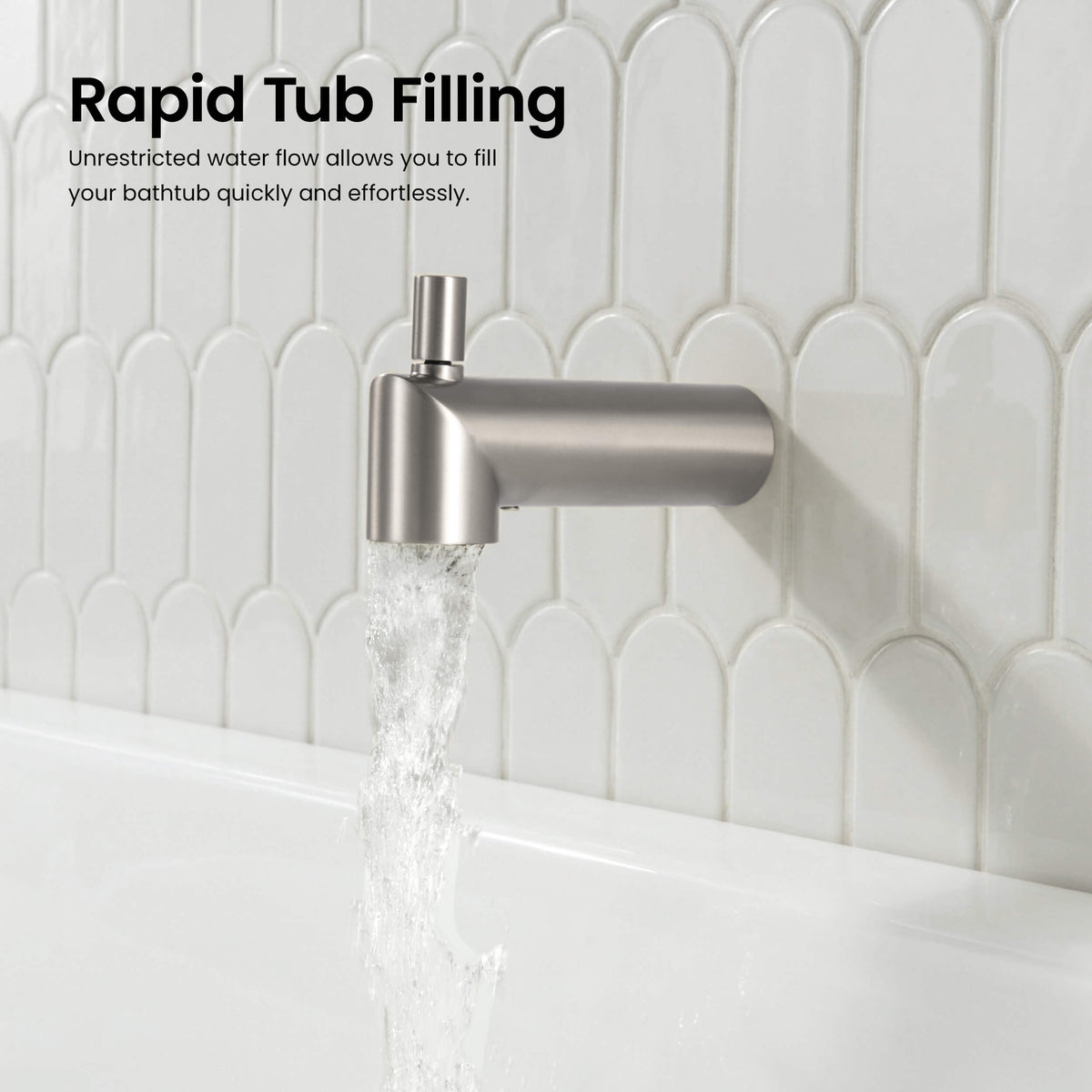 Halo Single Function Pressure Balanced Complete Shower Faucet Set with Tub Spout - CSF-4016
