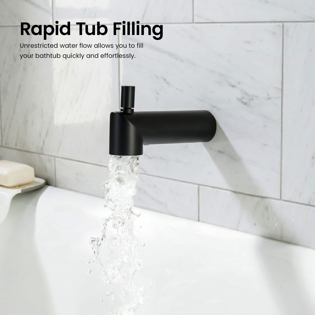 Halo Single Function Pressure Balanced Complete Shower Faucet Set with Tub Spout - CSF-4016