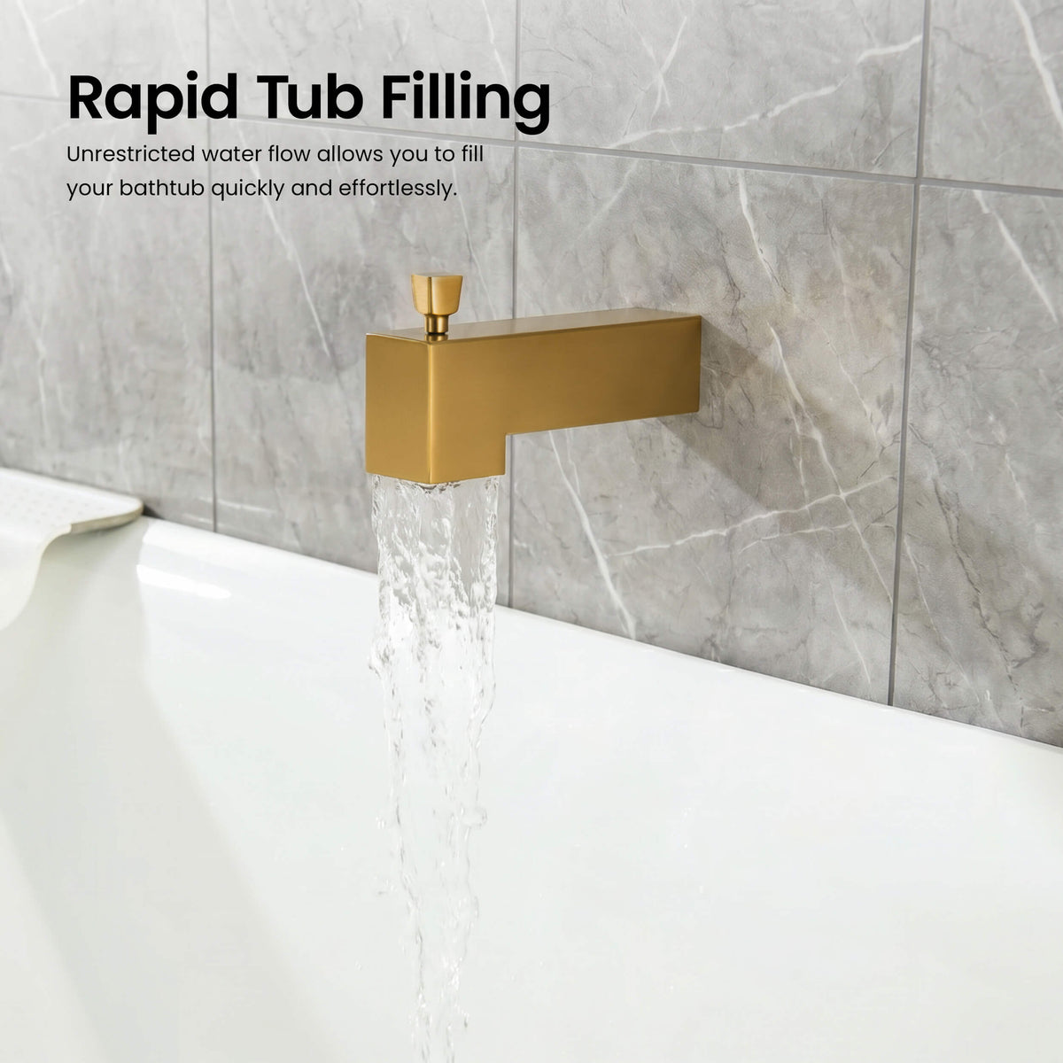 Quadra Single Function Pressure Balanced Complete Shower Faucet Set with Tub Spout - CSF-4018