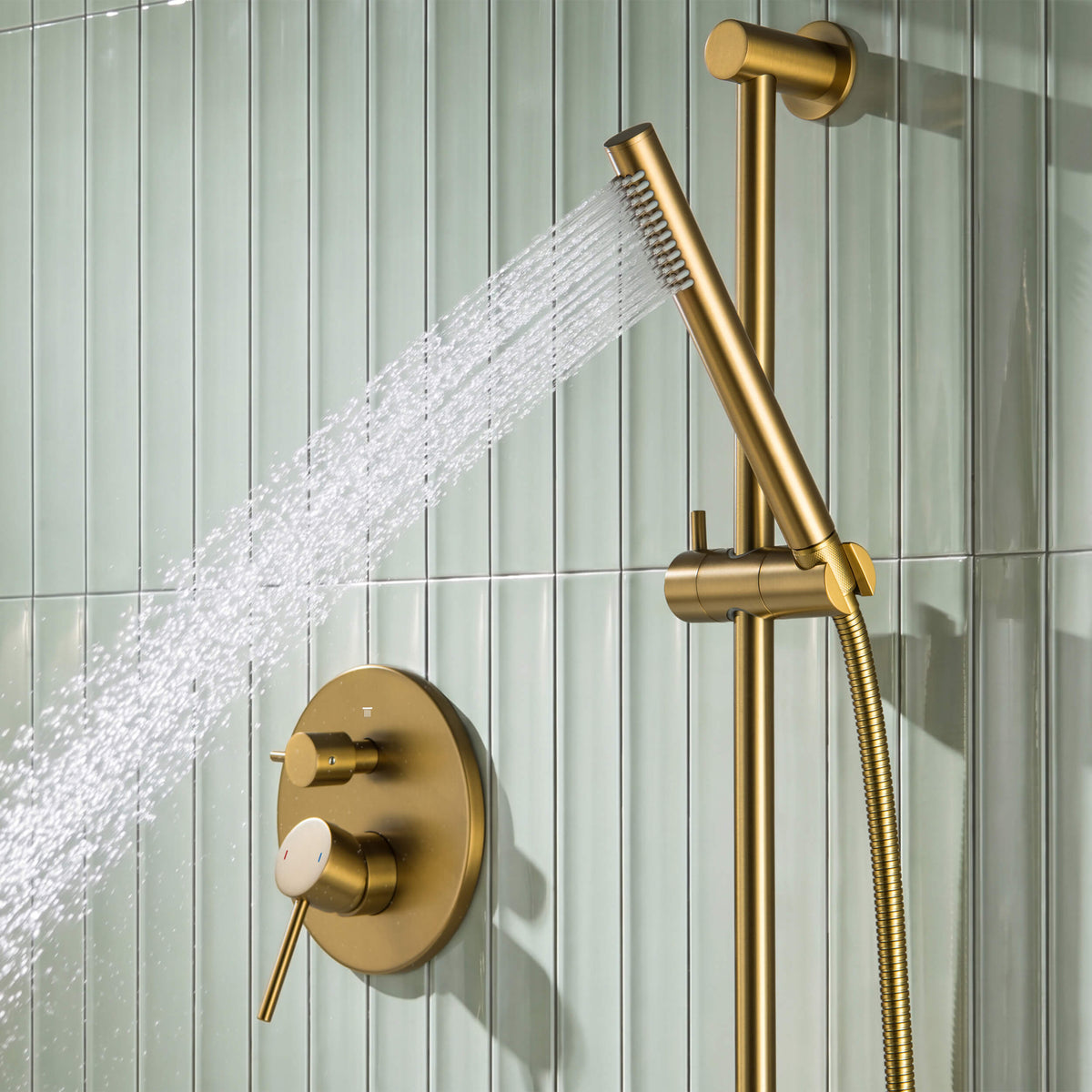 Halo 2-Function Pressure Balanced Complete Shower Faucet Set with Slide Bar - CSF-4019