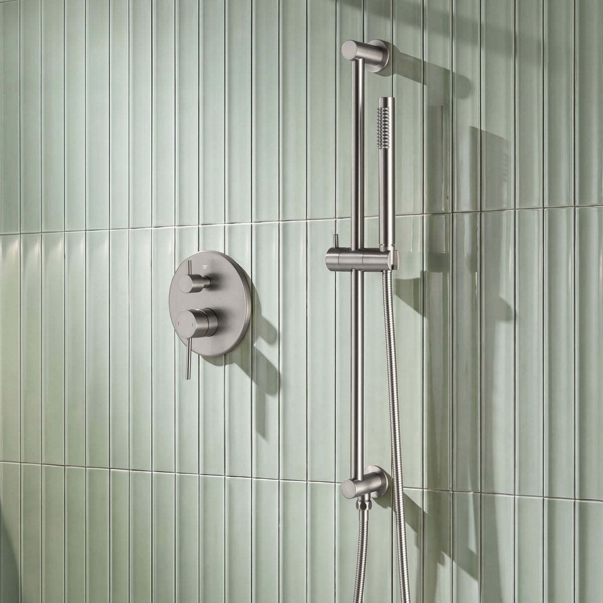 Halo 2-Function Pressure Balanced Complete Shower Faucet Set with Slide Bar - CSF-4019