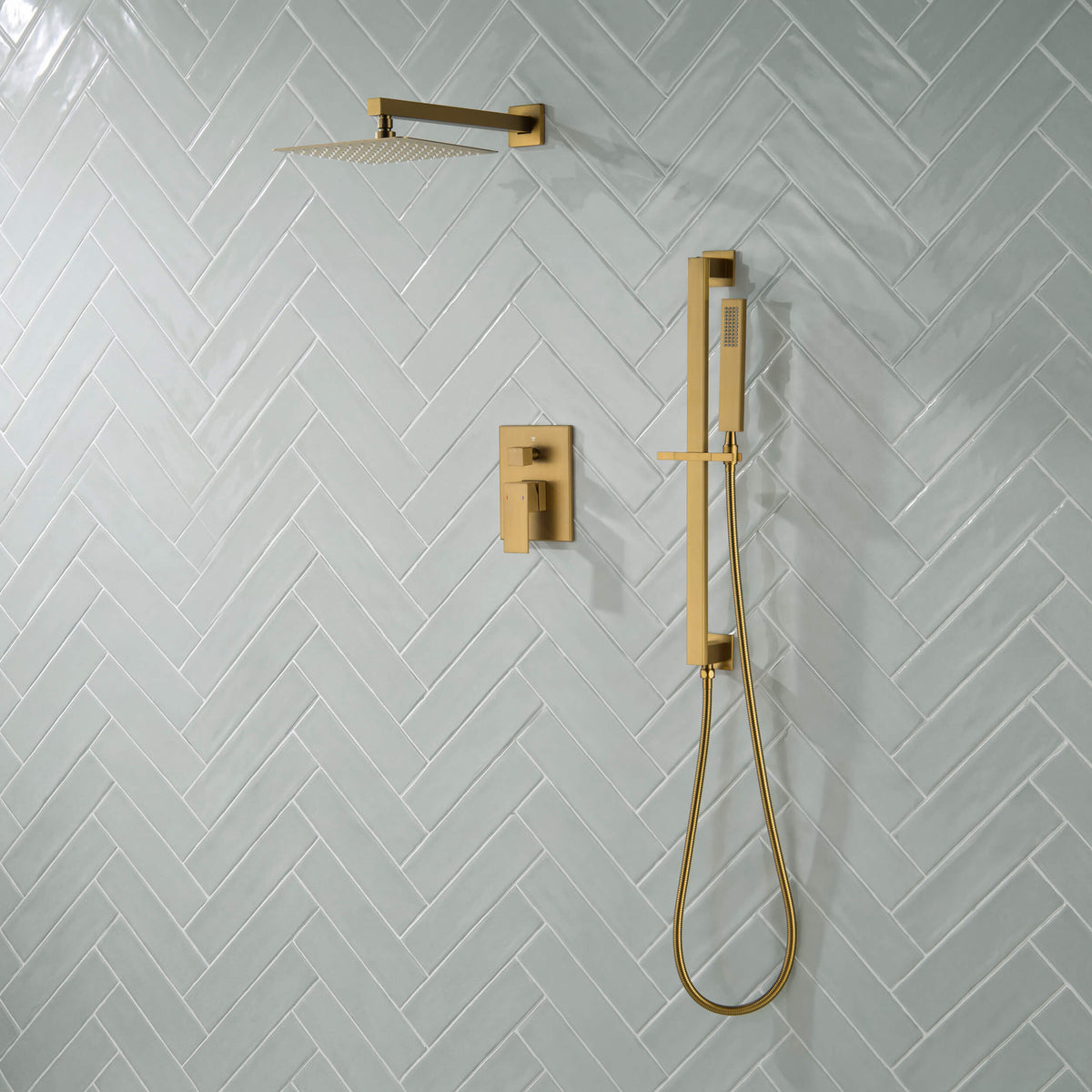 Quadra 2-Function Pressure Balanced Complete Shower Faucet Set with Slide Bar - CSF-4020