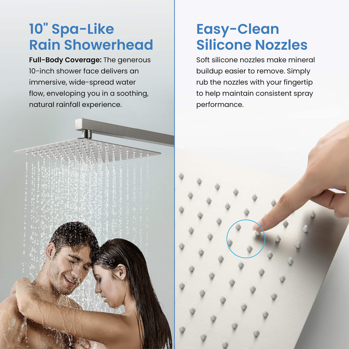 Quadra 2-Function Pressure Balanced Complete Shower Faucet Set with Slide Bar - CSF-4020