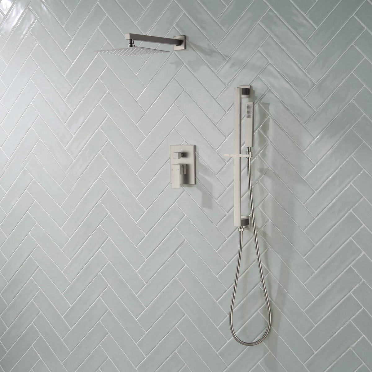 Quadra 2-Function Pressure Balanced Complete Shower Faucet Set with Slide Bar - CSF-4020