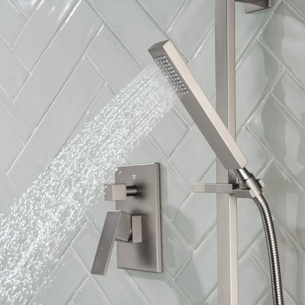Quadra 2-Function Pressure Balanced Complete Shower Faucet Set with Slide Bar - CSF-4020