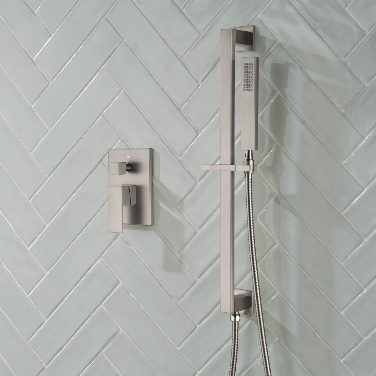Quadra 2-Function Pressure Balanced Complete Shower Faucet Set with Slide Bar - CSF-4020