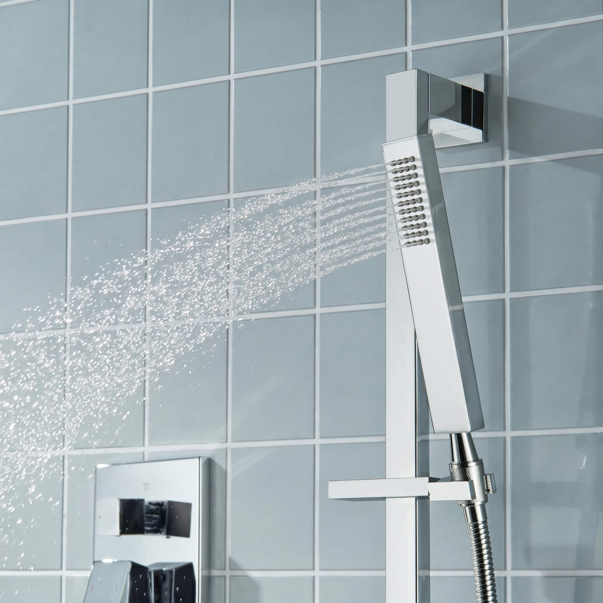 Quadra 2-Function Pressure Balanced Complete Shower Faucet Set with Slide Bar - CSF-4020