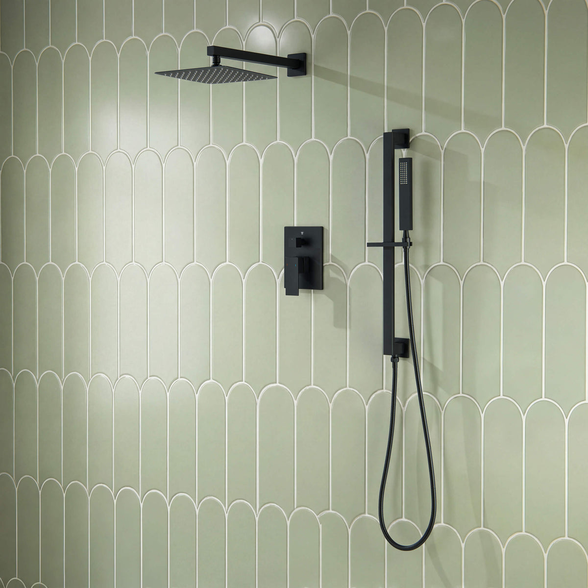 Quadra 2-Function Pressure Balanced Complete Shower Faucet Set with Slide Bar - CSF-4020
