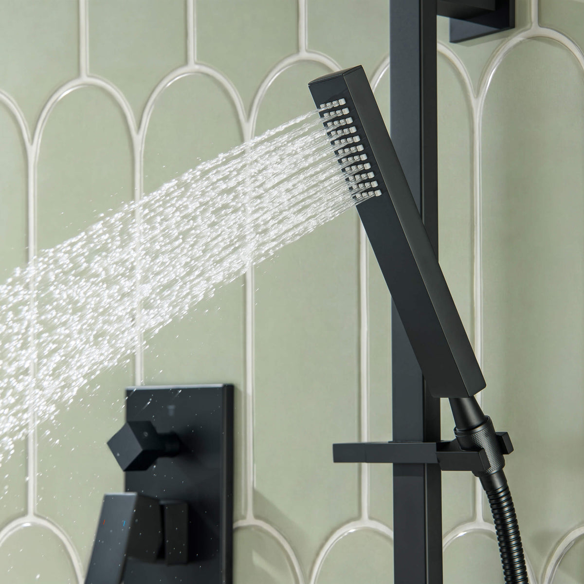 Quadra 2-Function Pressure Balanced Complete Shower Faucet Set with Slide Bar - CSF-4020
