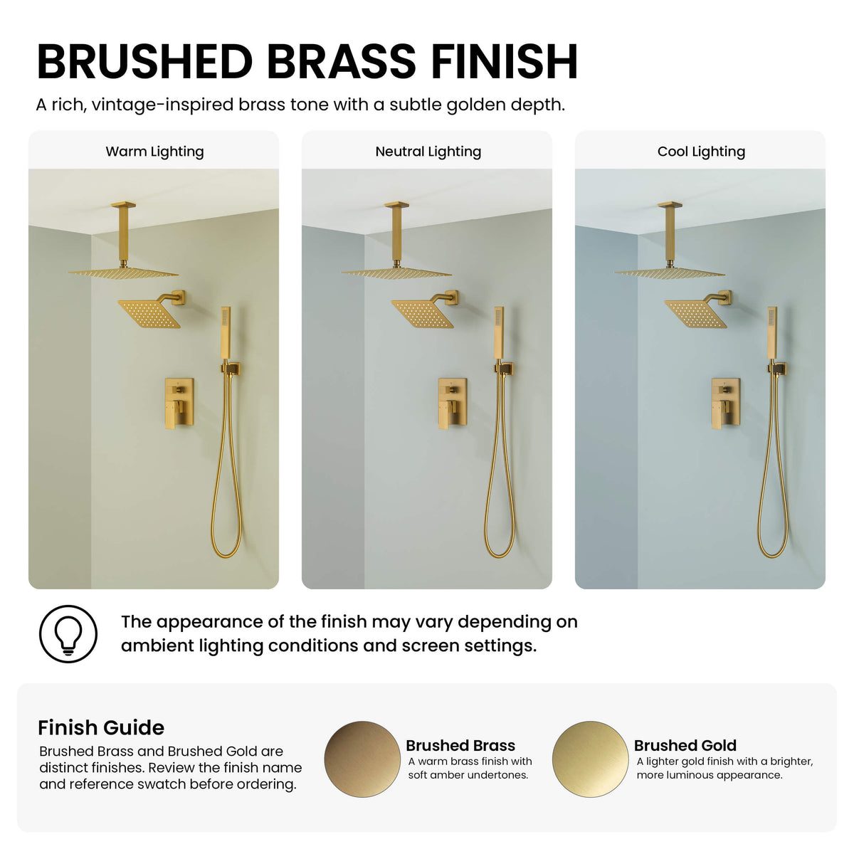 Quadra 3-Function Pressure Balanced Complete Shower Faucet Set with Wall Mount, Ceiling Mount, and Handheld Shower Heads - CSF-4022