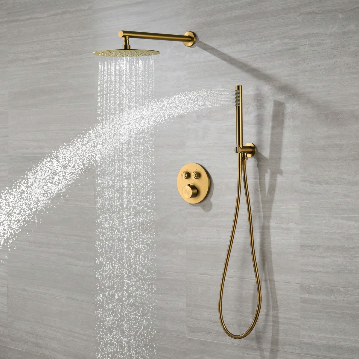 Halo 2-Function Thermostatic Complete Shower Faucet Set - CSF-4023