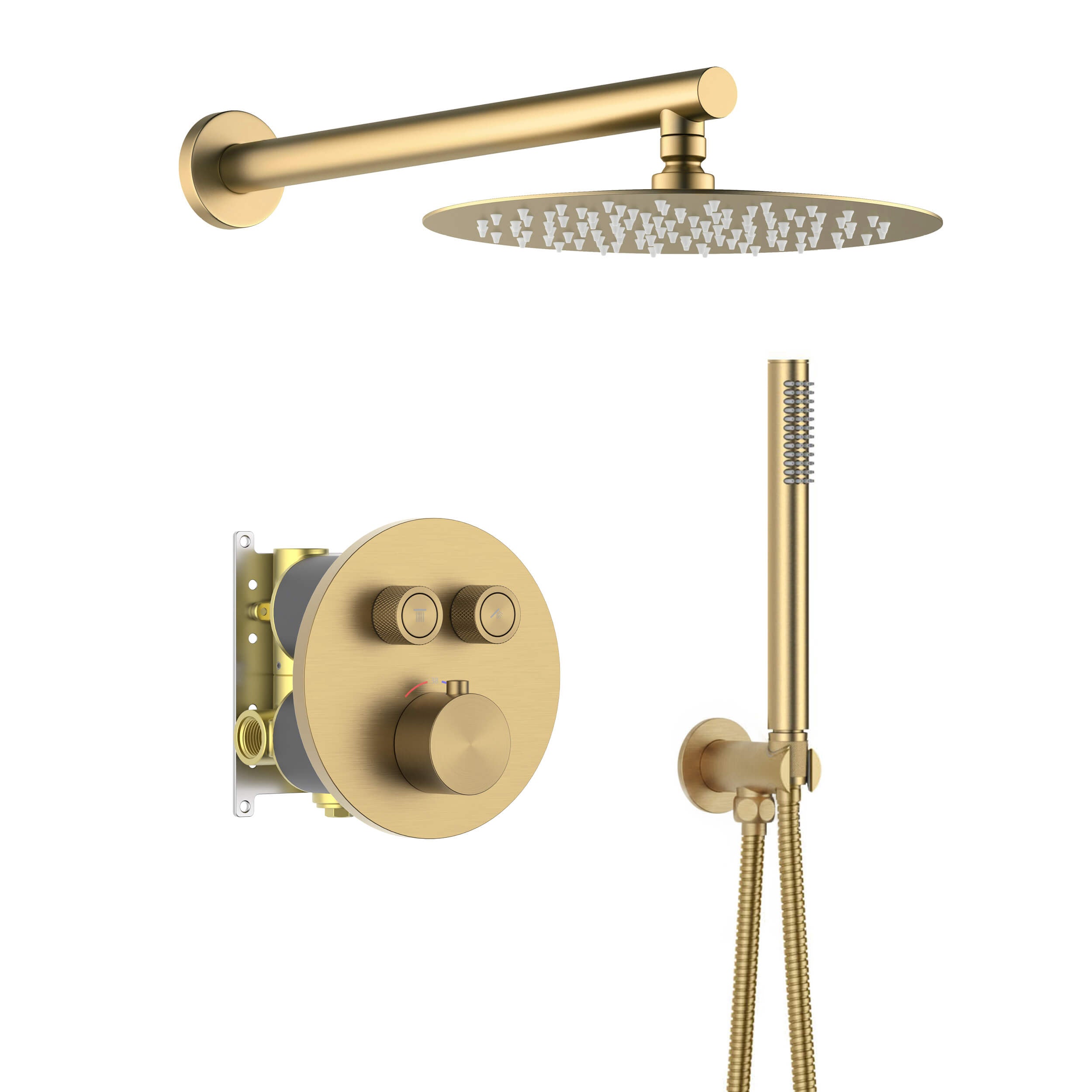 Halo 2-Function Thermostatic Complete Shower Faucet Set - CSF-4023
