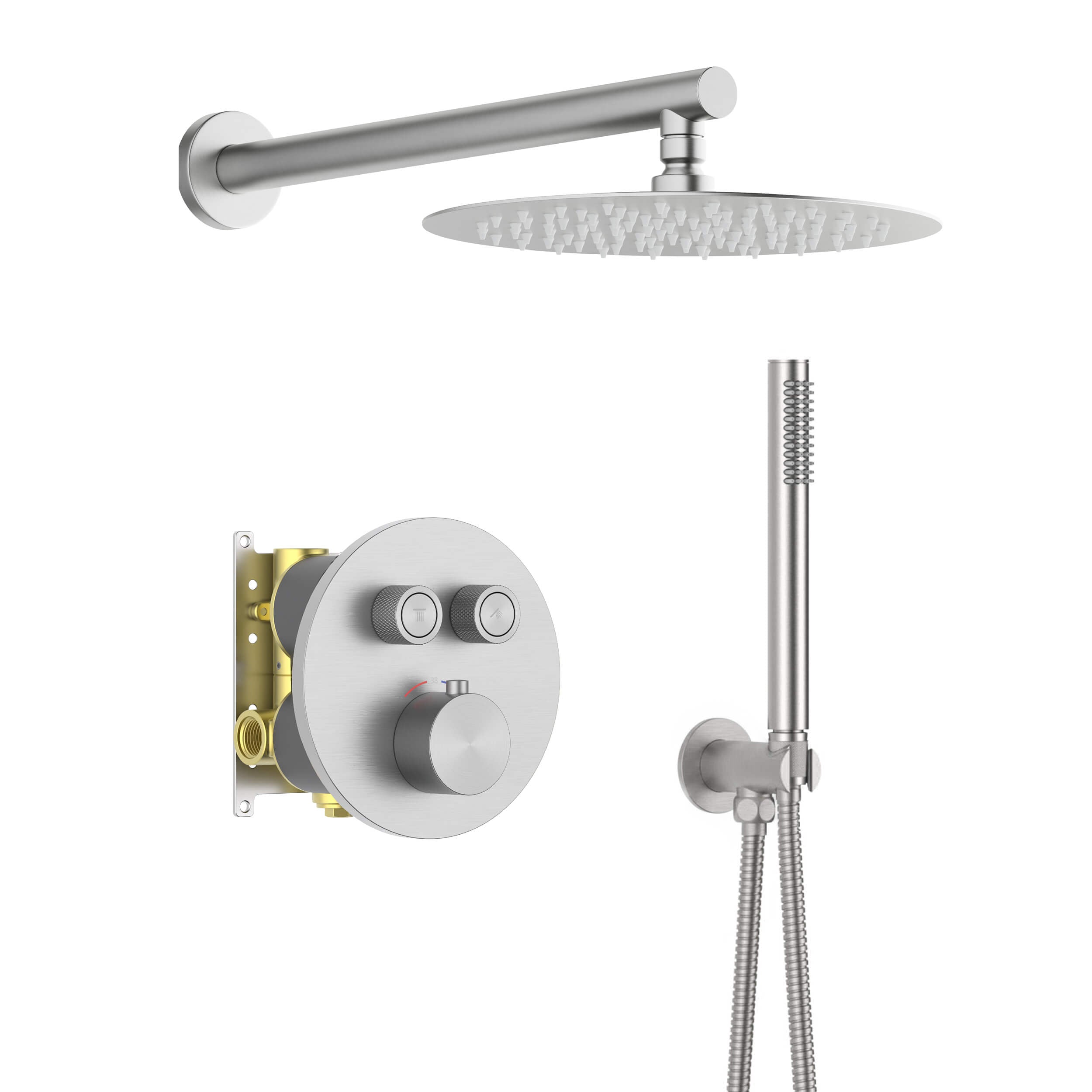 Halo 2-Function Thermostatic Complete Shower Faucet Set - CSF-4023
