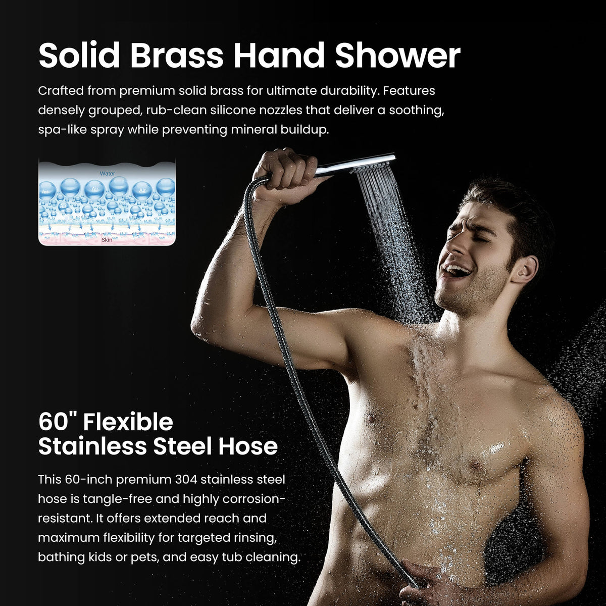 Quadra 2-Function Thermostatic Complete Shower Faucet Set - CSF-4024