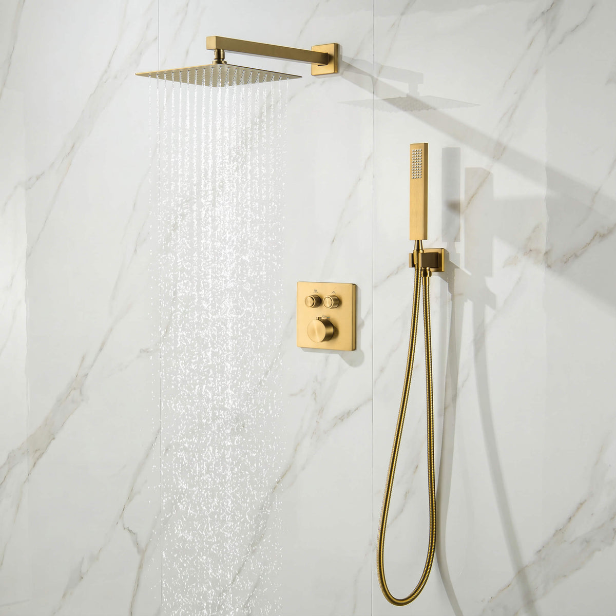 Quadra 2-Function Thermostatic Complete Shower Faucet Set - CSF-4024
