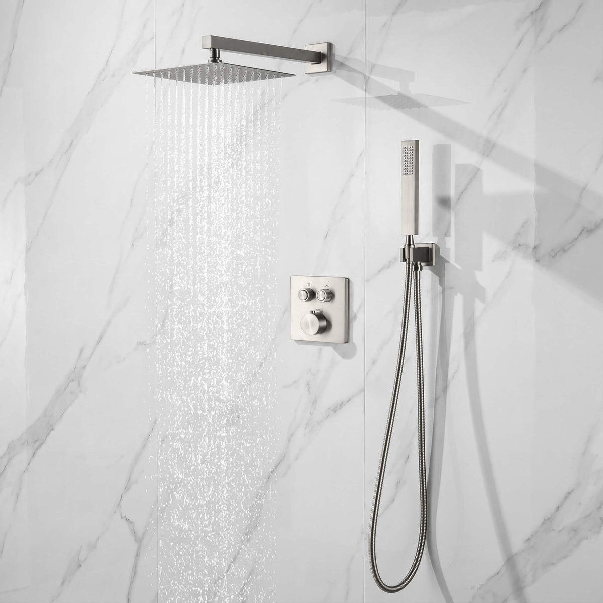 Quadra 2-Function Thermostatic Complete Shower Faucet Set - CSF-4024