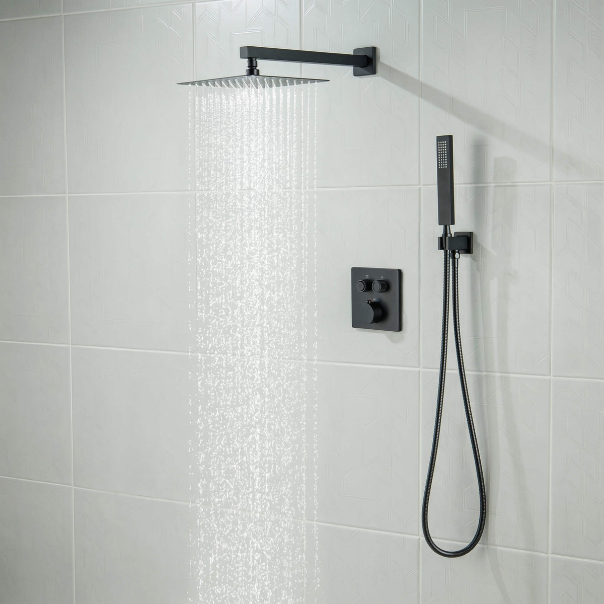Quadra 2-Function Thermostatic Complete Shower Faucet Set - CSF-4024