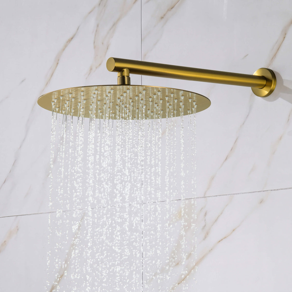 Halo 3-Function Thermostatic Complete Shower Faucet Set with Wall-Mount Rainshower, Handheld Shower, and Body Jets - CSF-4025