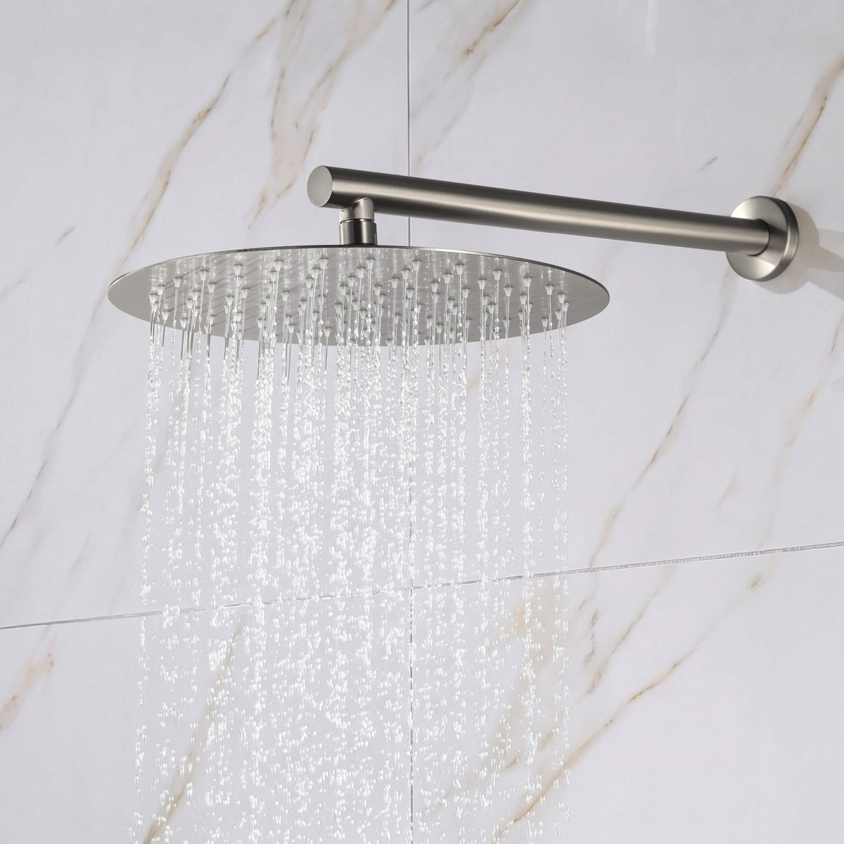 Halo 3-Function Thermostatic Complete Shower Faucet Set with Wall-Mount Rainshower, Handheld Shower, and Body Jets - CSF-4025
