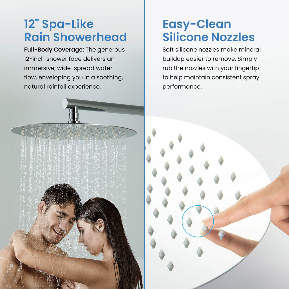 Halo 3-Function Thermostatic Complete Shower Faucet Set with Wall-Mount Rainshower, Handheld Shower, and Body Jets - CSF-4025