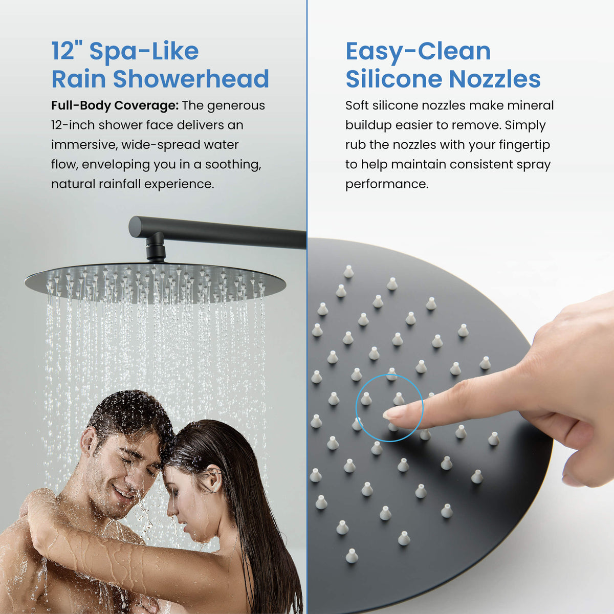 Halo 3-Function Thermostatic Complete Shower Faucet Set with Wall-Mount Rainshower, Handheld Shower, and Body Jets - CSF-4025