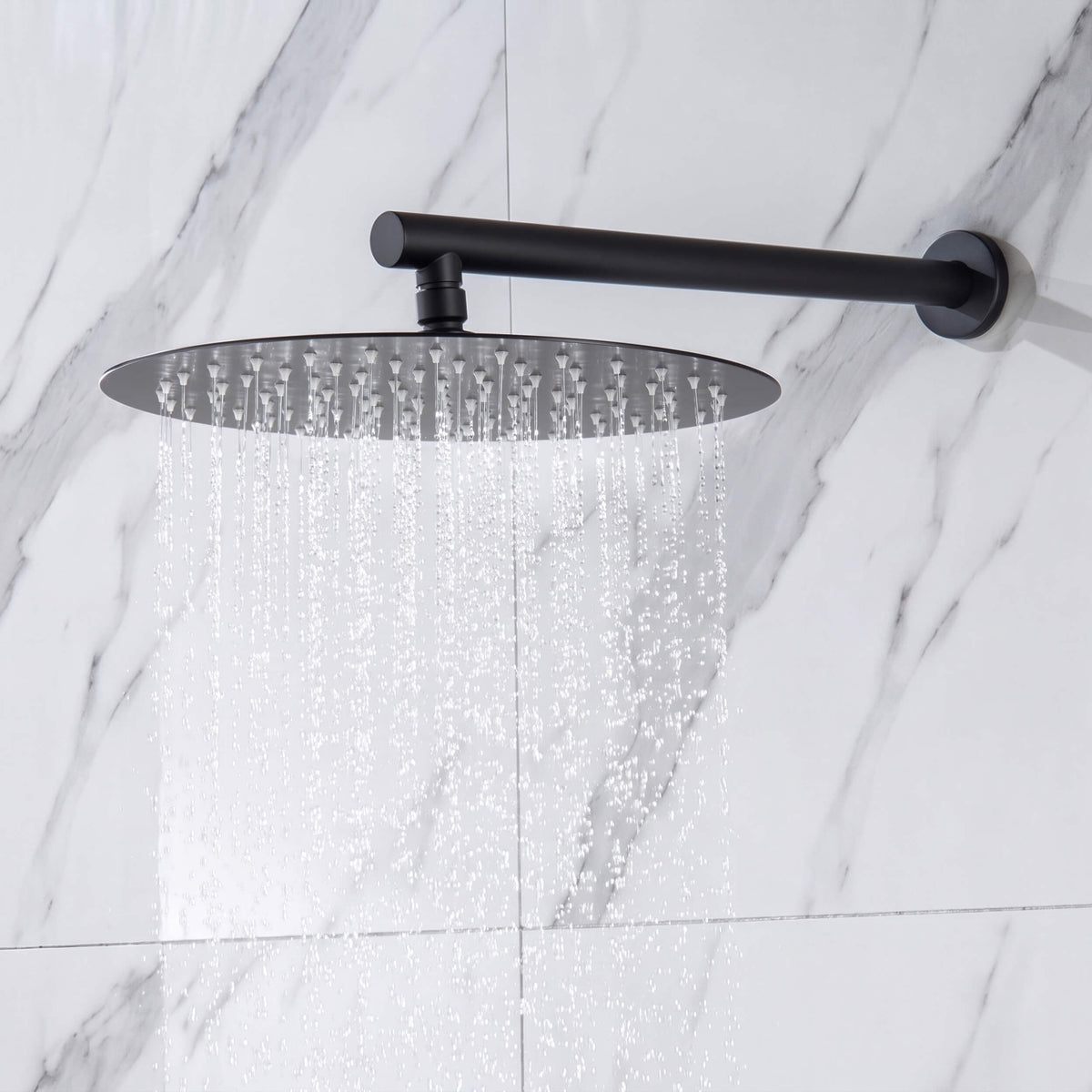 Halo 3-Function Thermostatic Complete Shower Faucet Set with Wall-Mount Rainshower, Handheld Shower, and Body Jets - CSF-4025