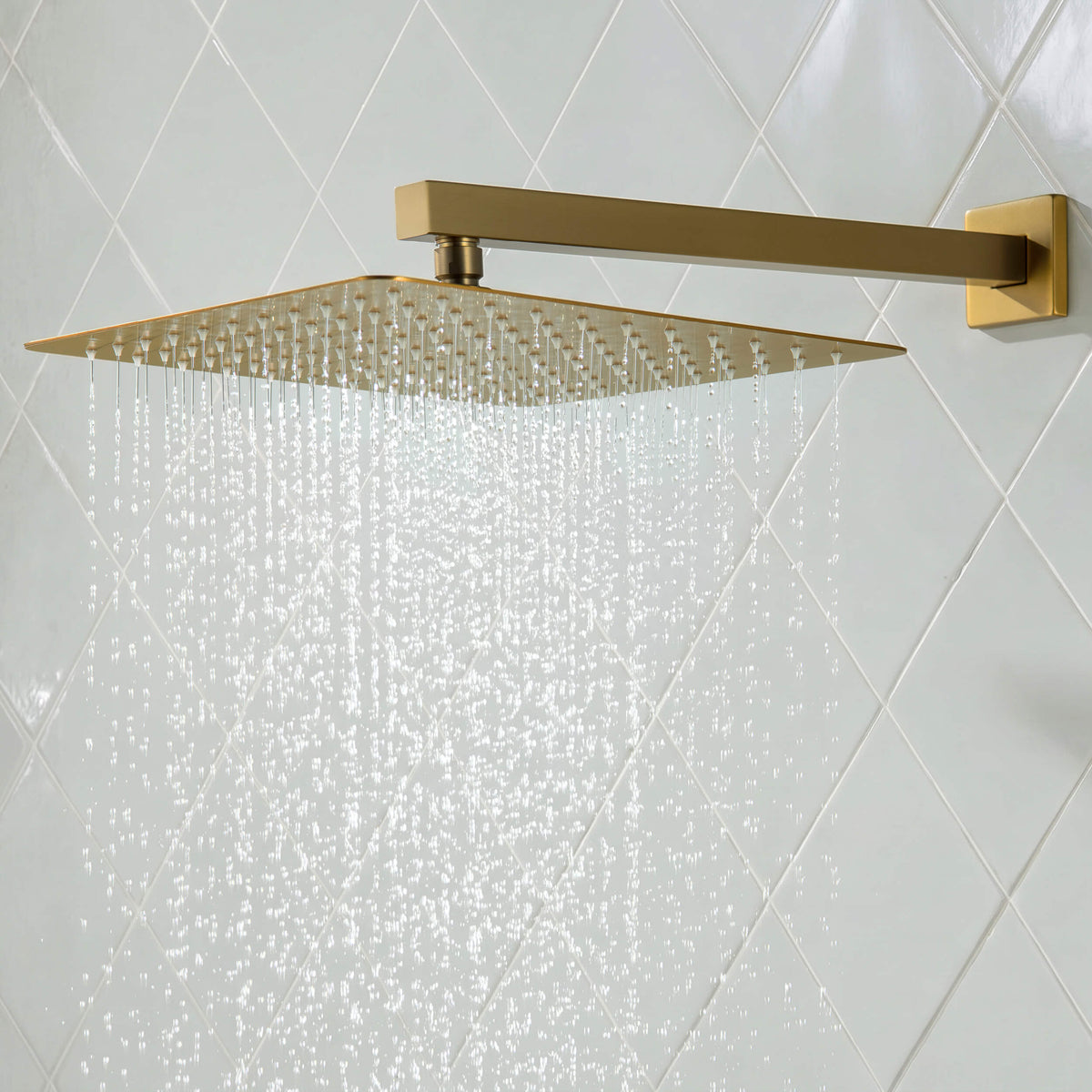 Quadra 3-Function Thermostatic Complete Shower Faucet Set with Wall-Mount Rainshower, Handheld Shower, and Body Jets - CSF-4026